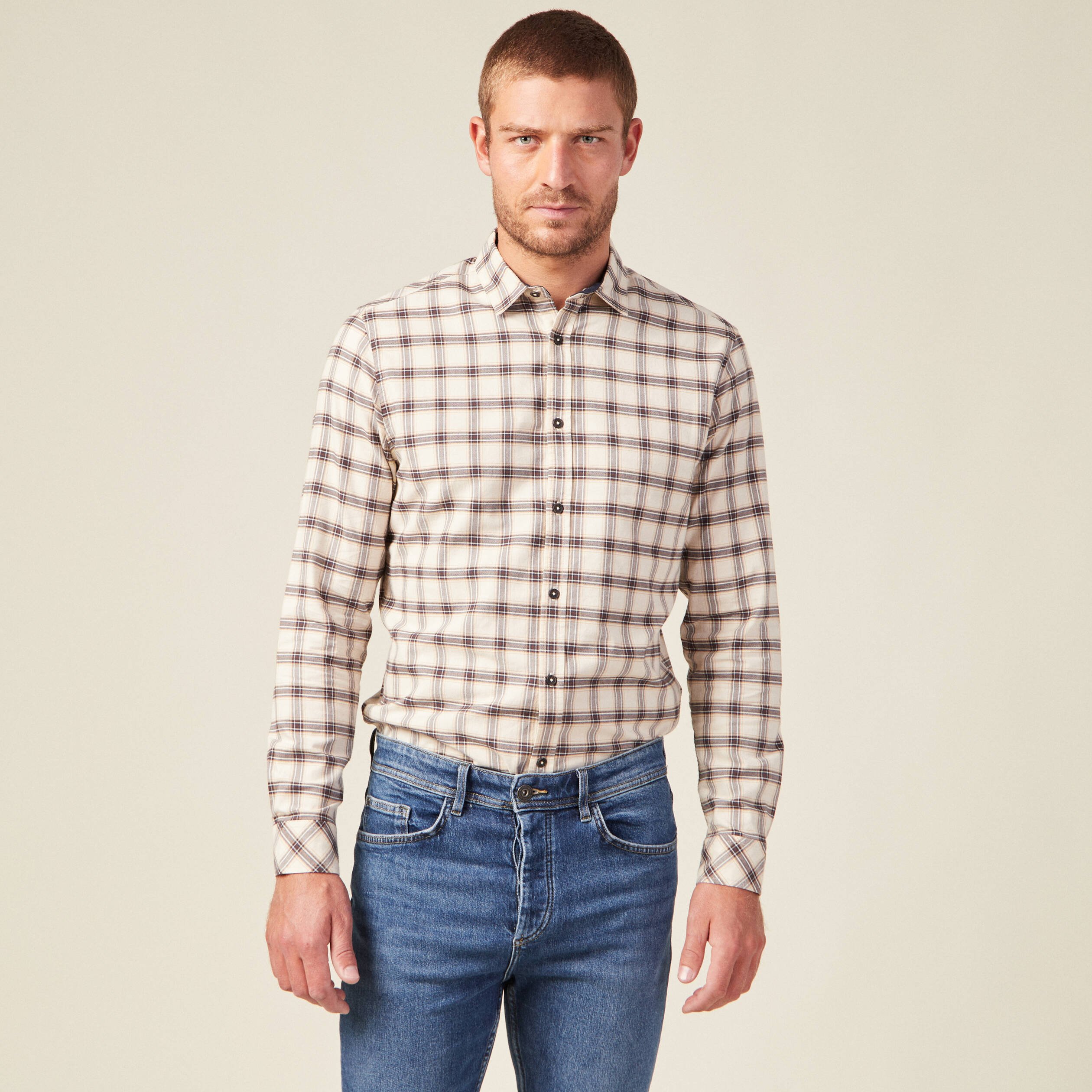 chemise eco responsable ecru homme Chemise éco-responsable ecru homme