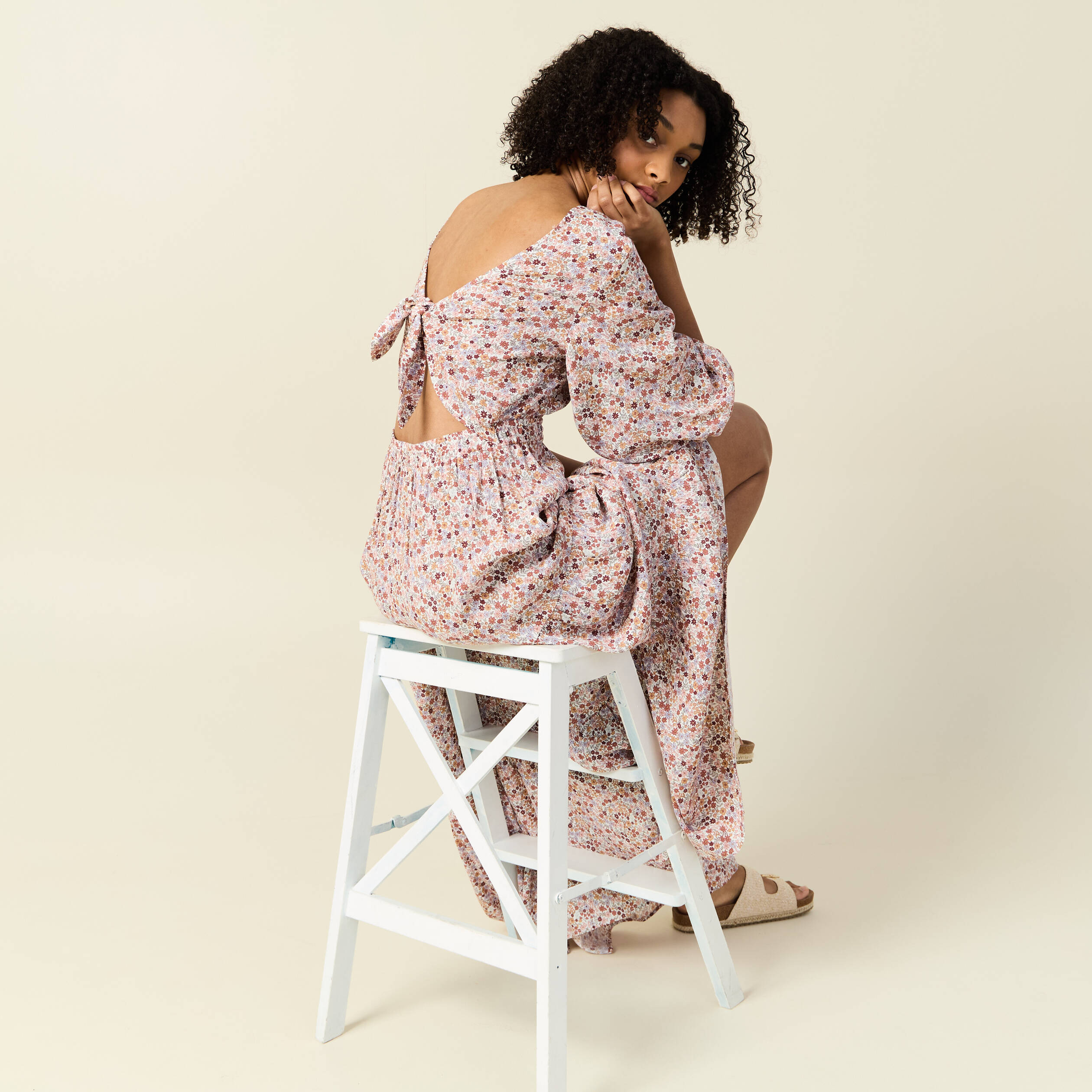 robe longue evasee ivoire femme Robe longue évasée ivoire femme