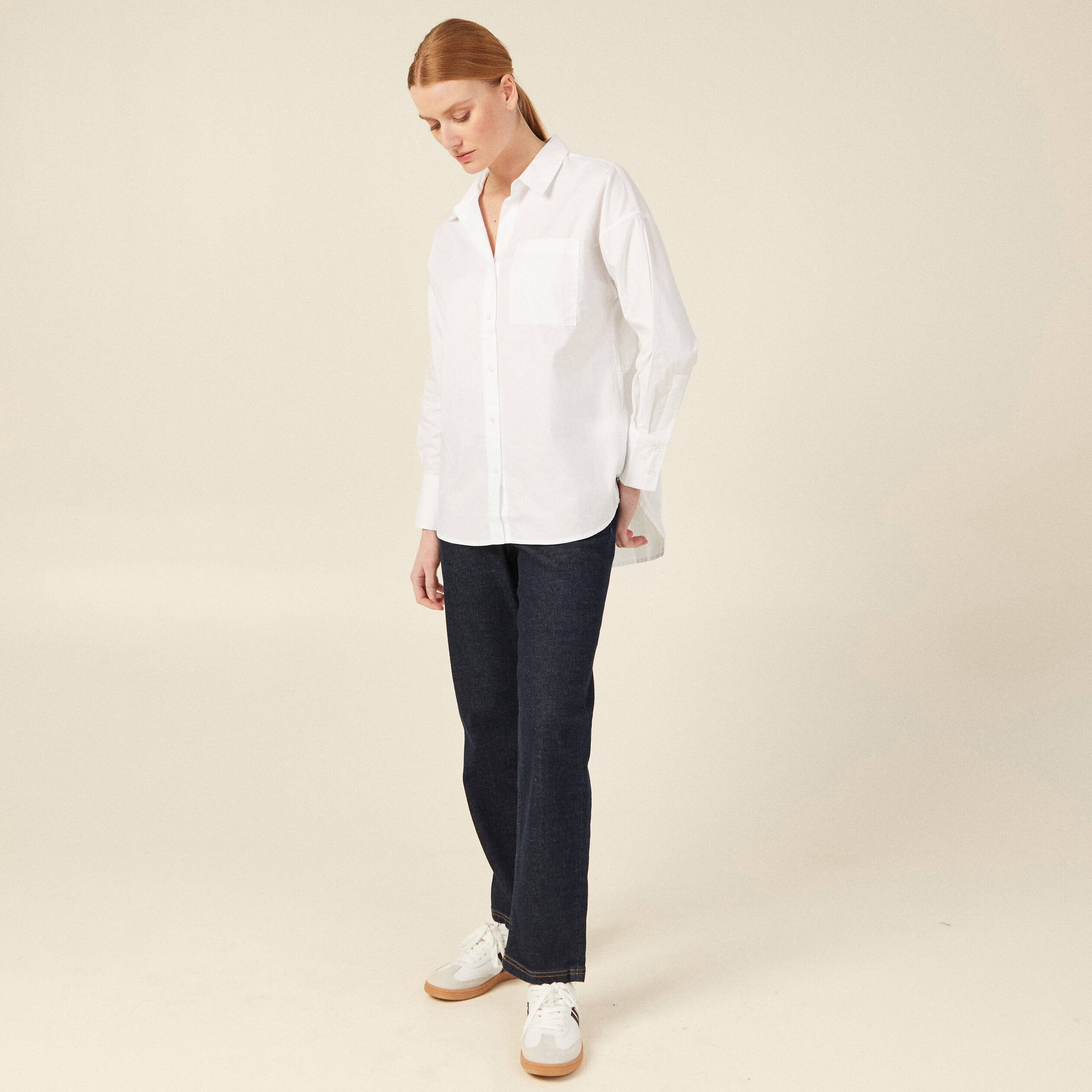chemise manches longues blanc femme Chemise manches longues blanc femme