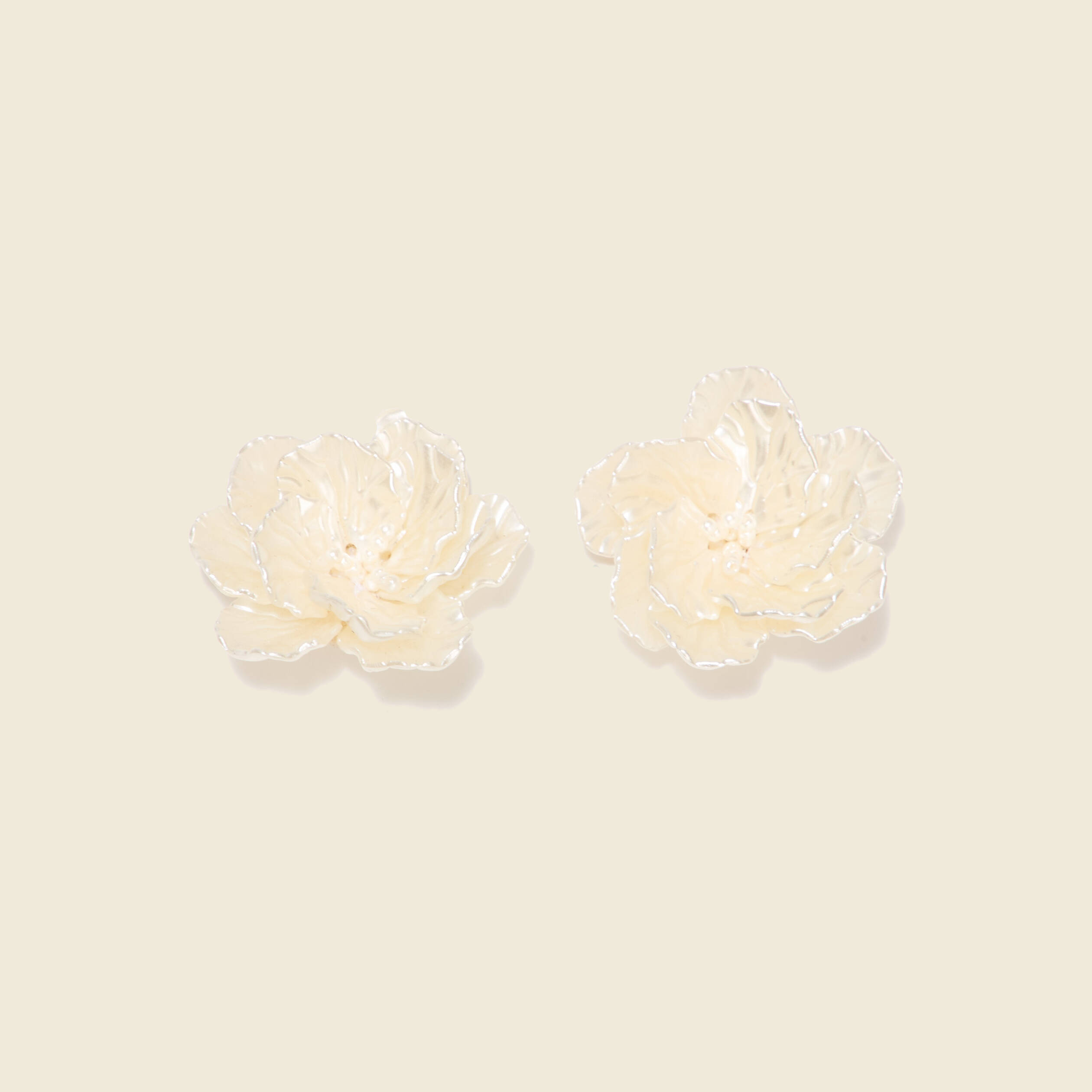 boucles doreilles clous ecru femme Boucles d'oreilles clous ecru femme