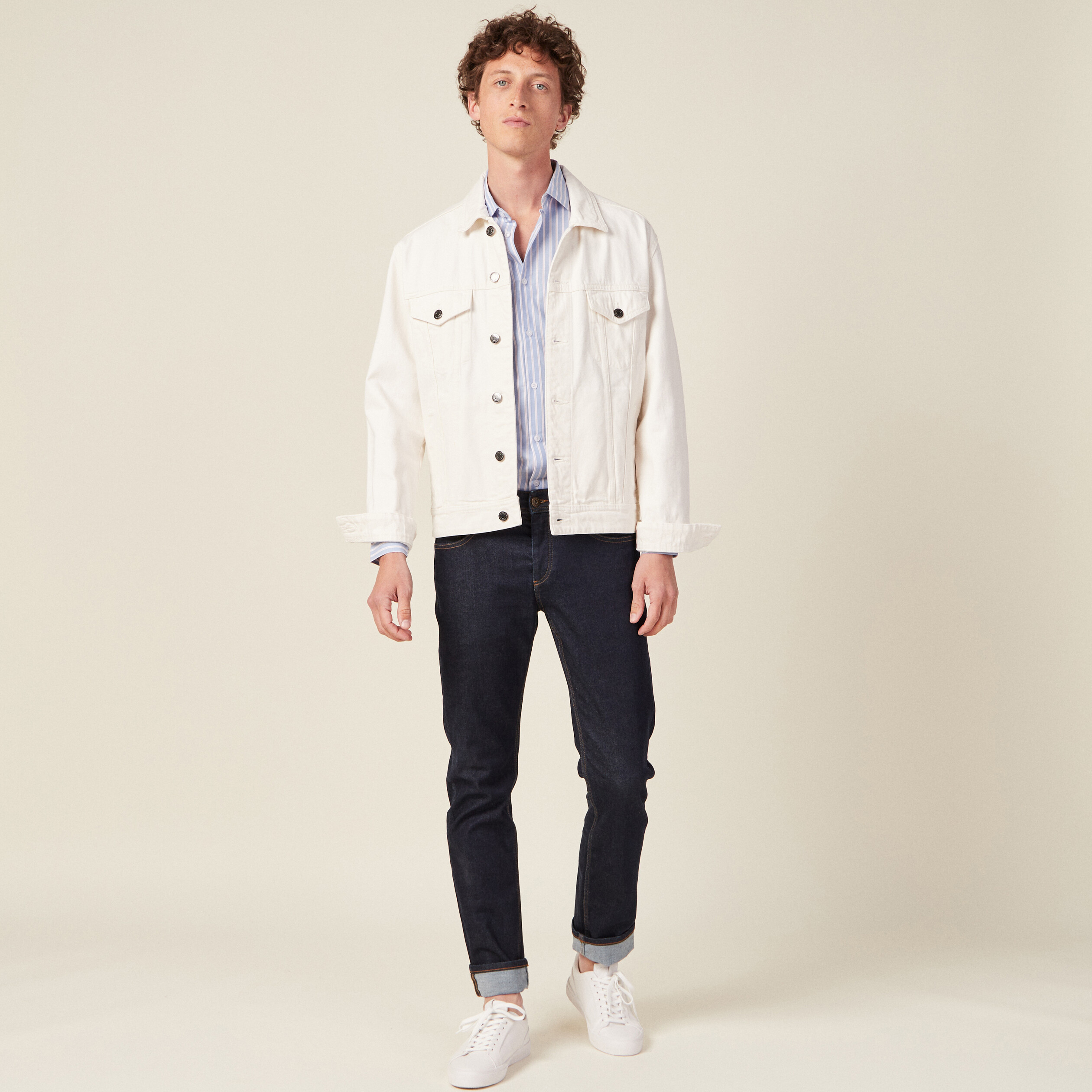 Chemise manches longues bleu ciel homme