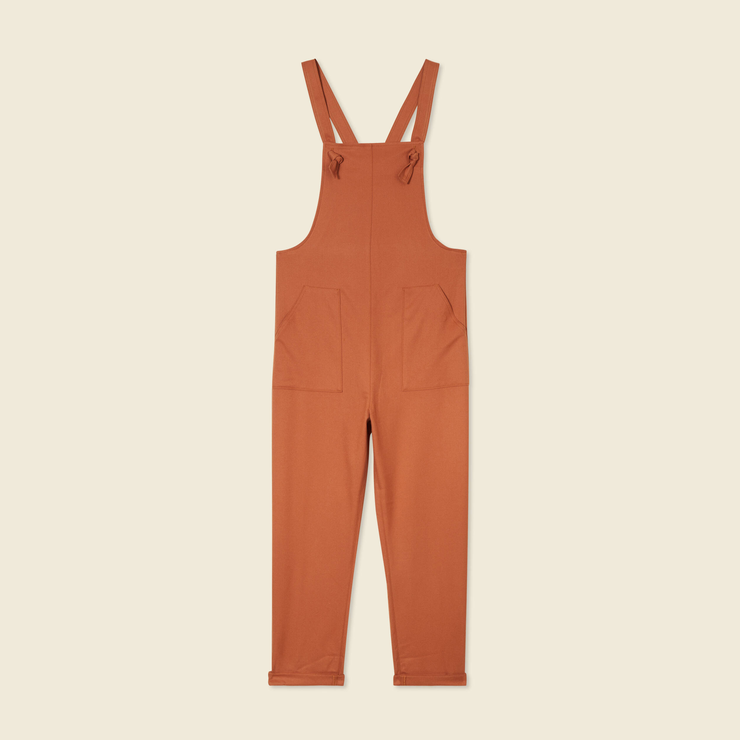 Salopette droite 7/8ème orange foncé femme