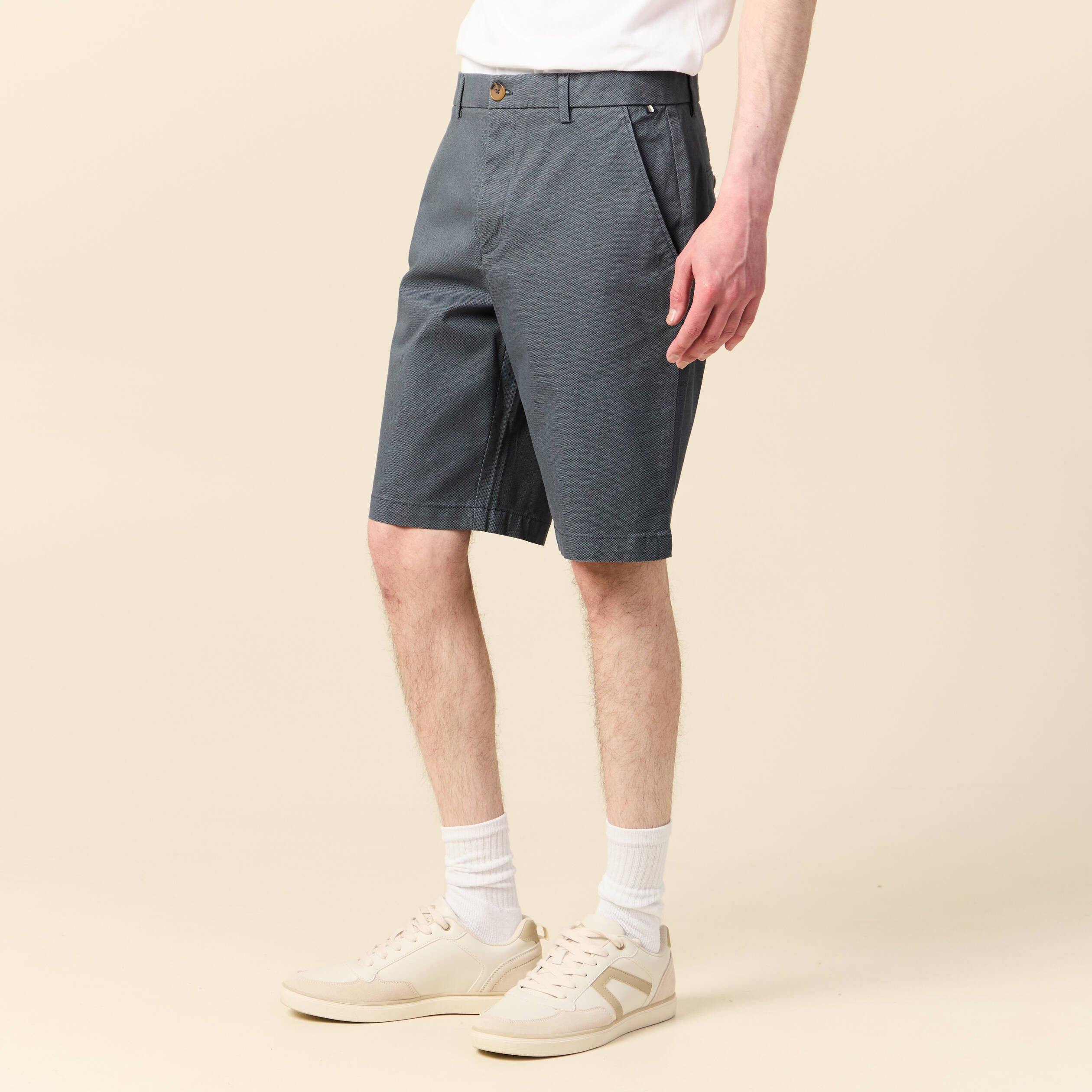 bermuda droit eco responsable vert fonce homme Bermuda droit éco-responsable vert foncé homme