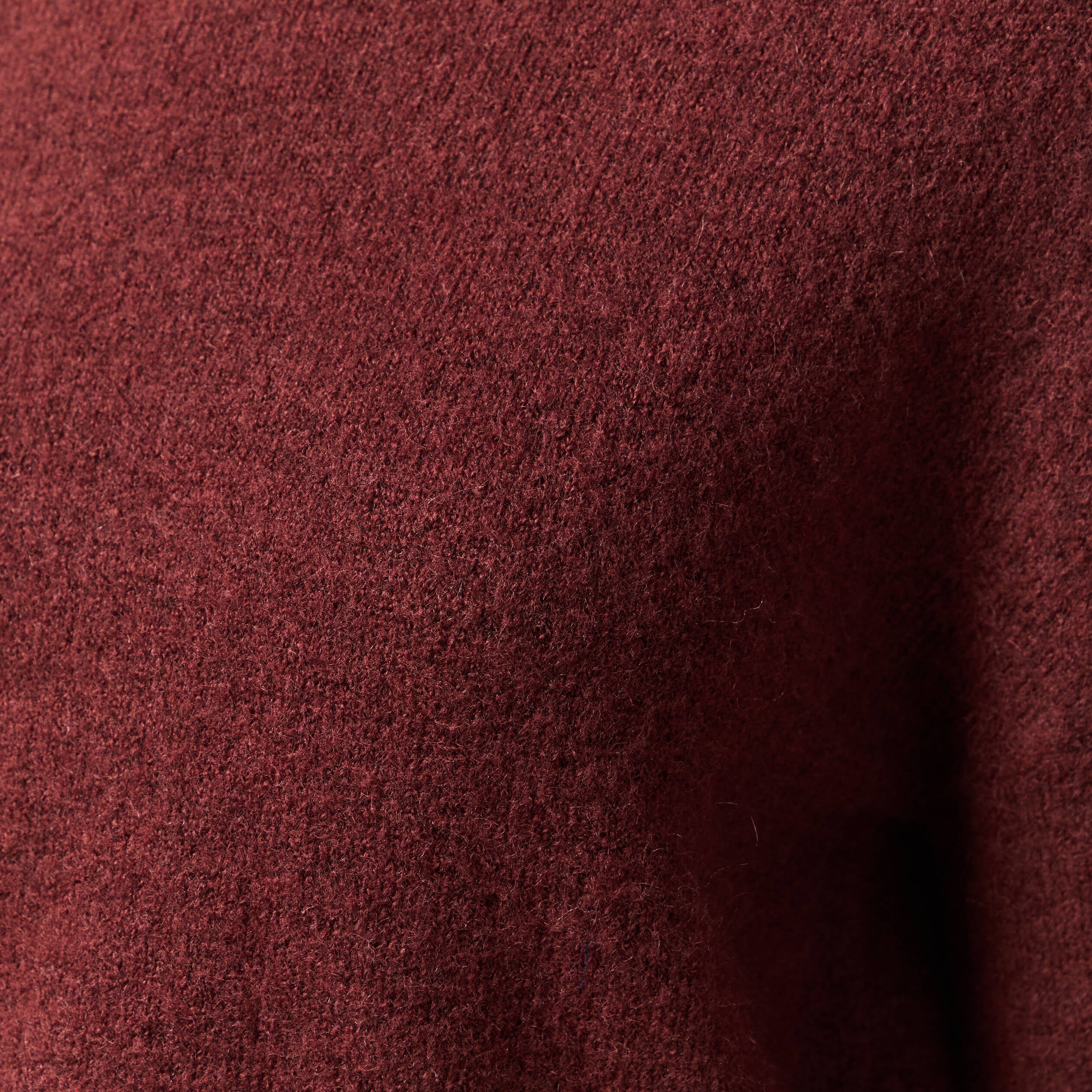 Pull col montant manches longues bordeaux femme