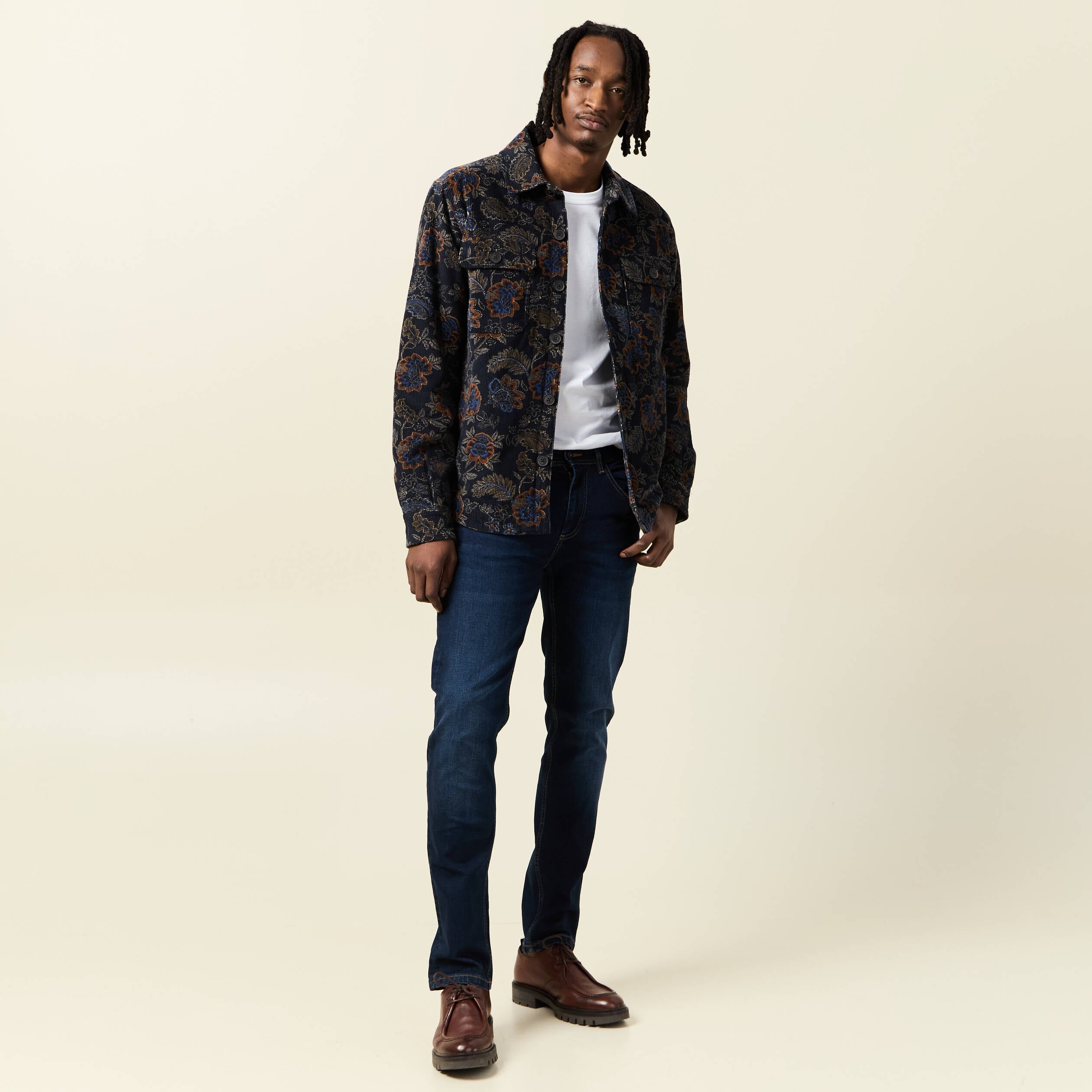Jeans slim longueur 32 denim brut homme