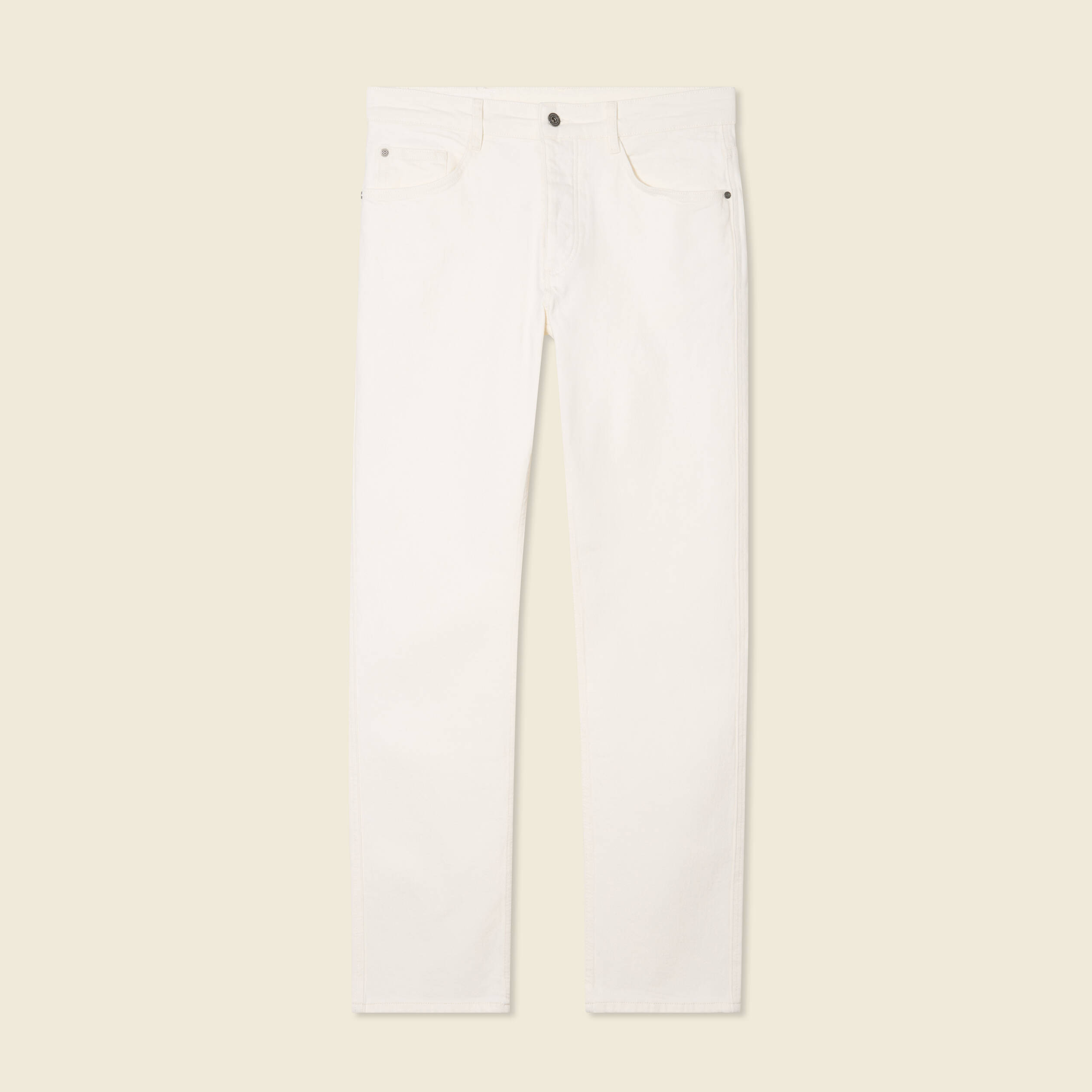 jeans regular 5 poches denim blanc homme Jeans regular 5 poches denim blanc homme