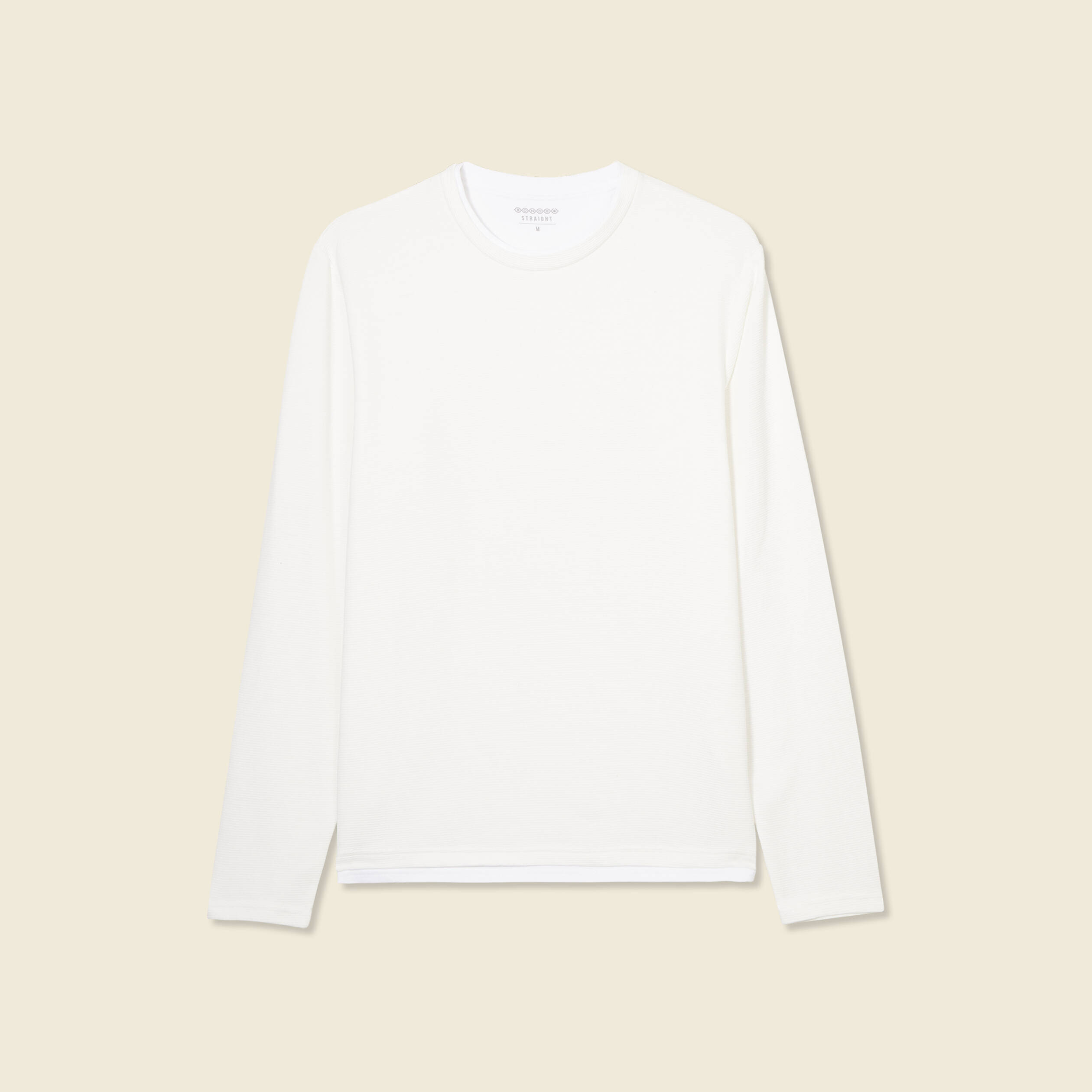 T-shirt manches longues ecru homme