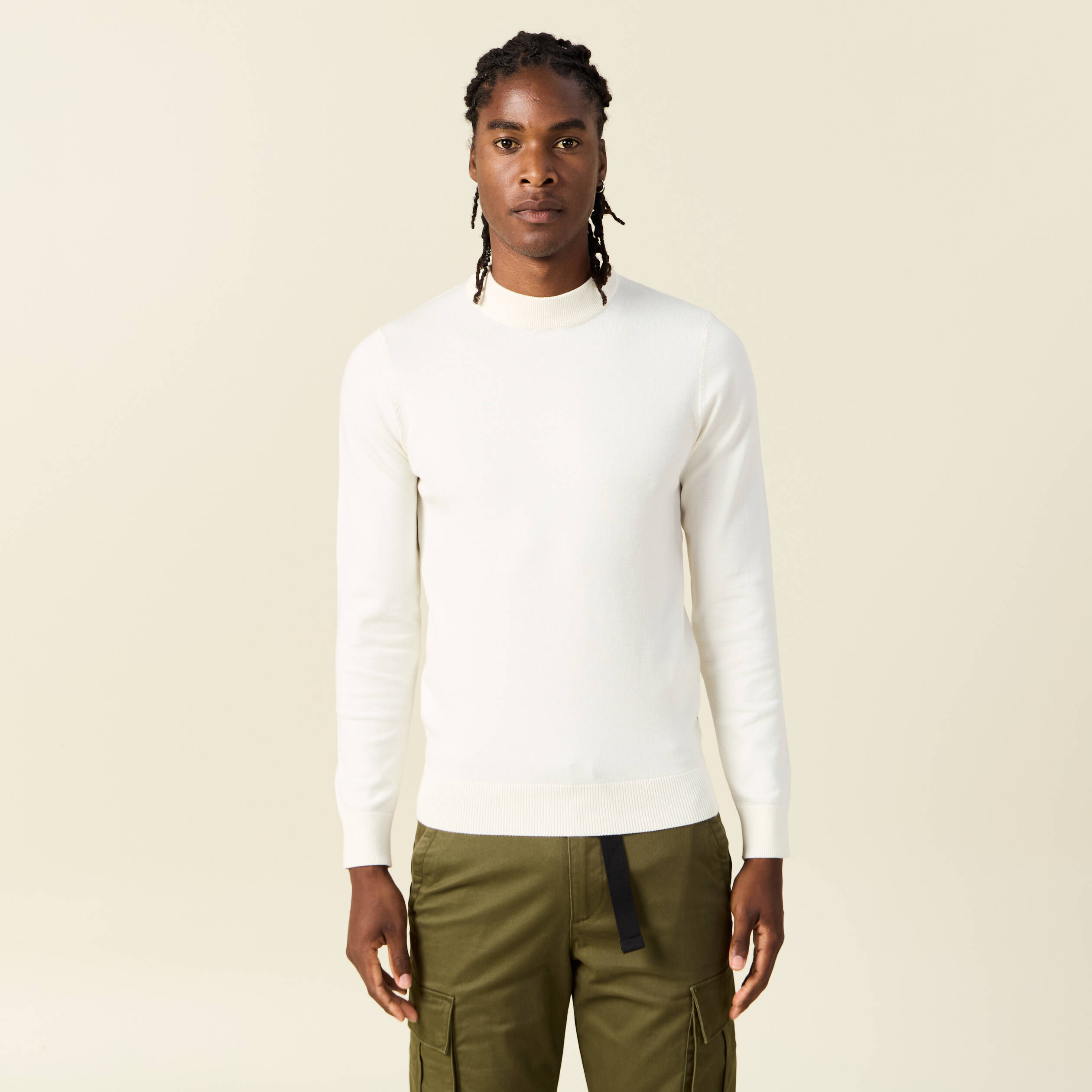 pull manches longues ecru homme Pull manches longues ecru homme
