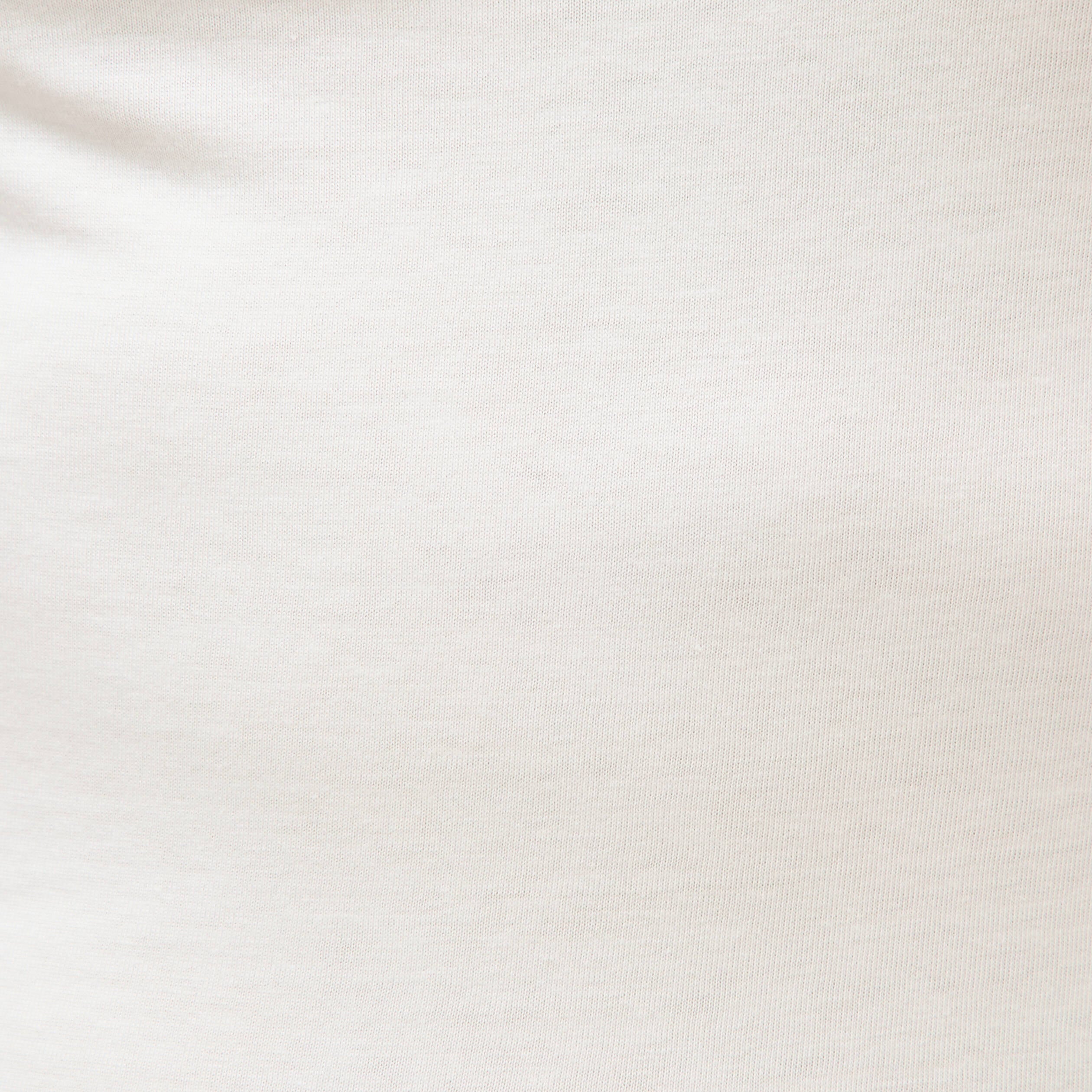 T-shirt ajust&eacute; manches courtes ecru femme