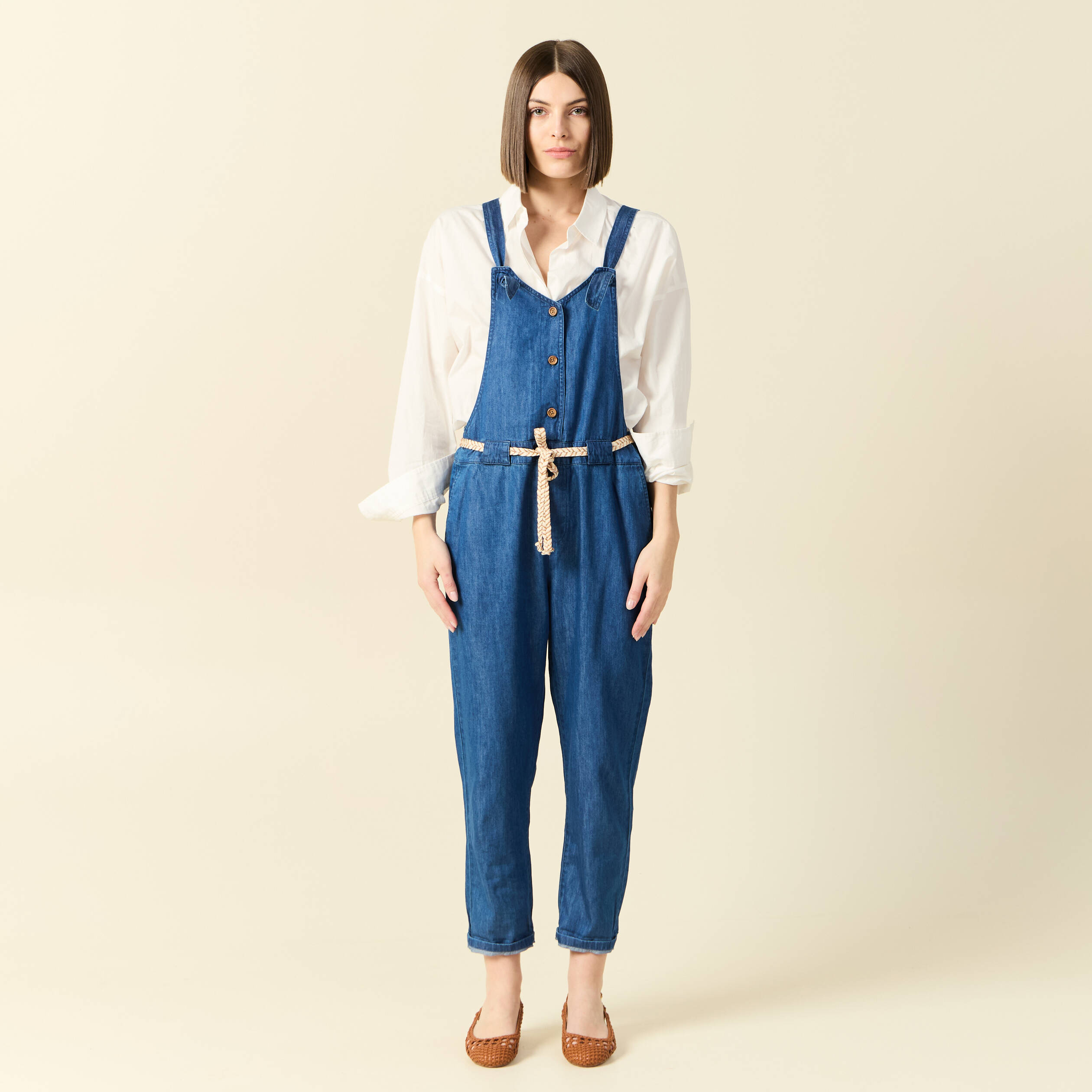 Sovoyontee Short Salopette Denim Femme - Bretelles Réglables, Taille Haute, Style Vintage Années 90
