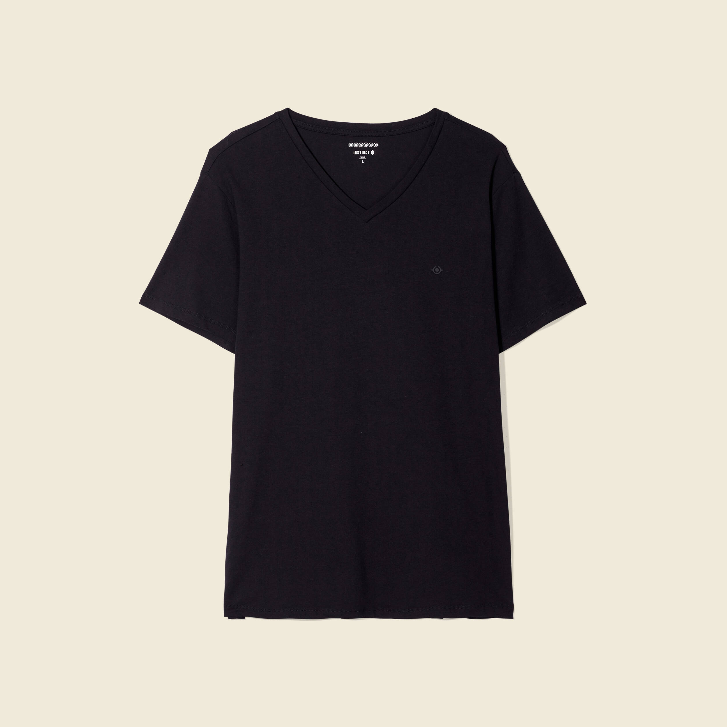 t shirt col v homme instinct noir homme T-shirt col V homme Instinct noir homme