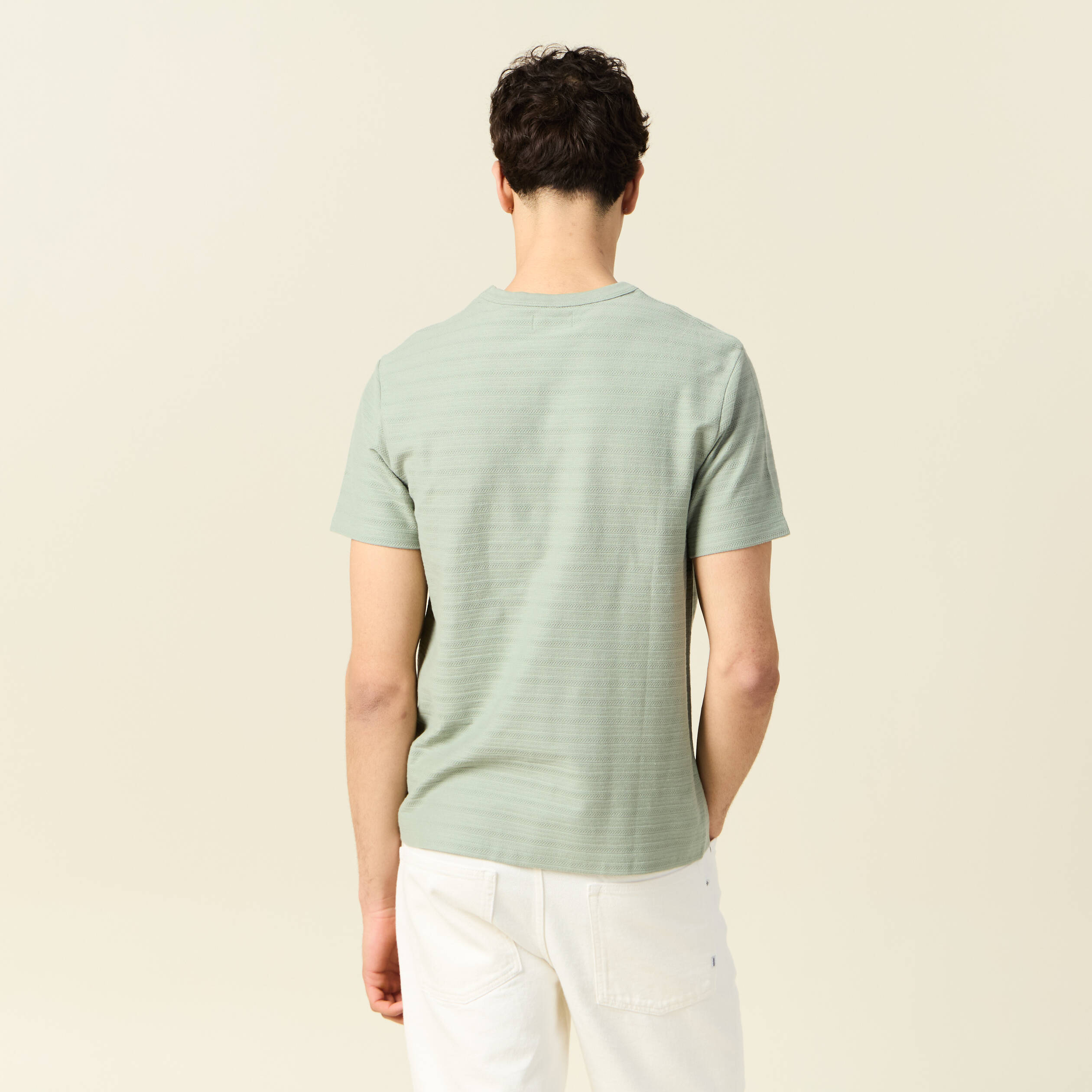 t shirt manches courtes vert olive homme T-shirt manches courtes vert olive homme