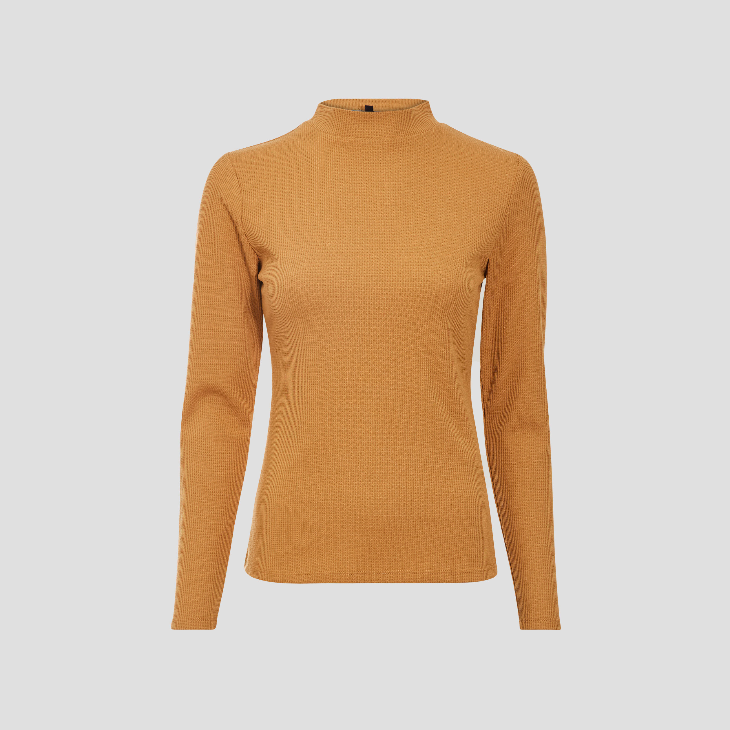 Tee shirt manche longue marron femme top