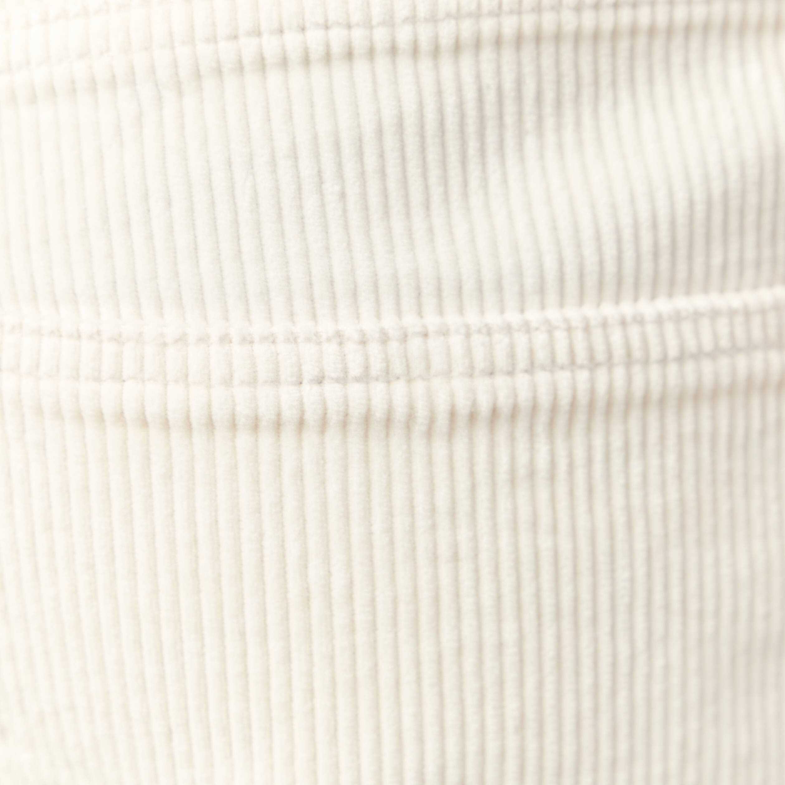 Pantalon droit en velours longueur 32 ecru homme