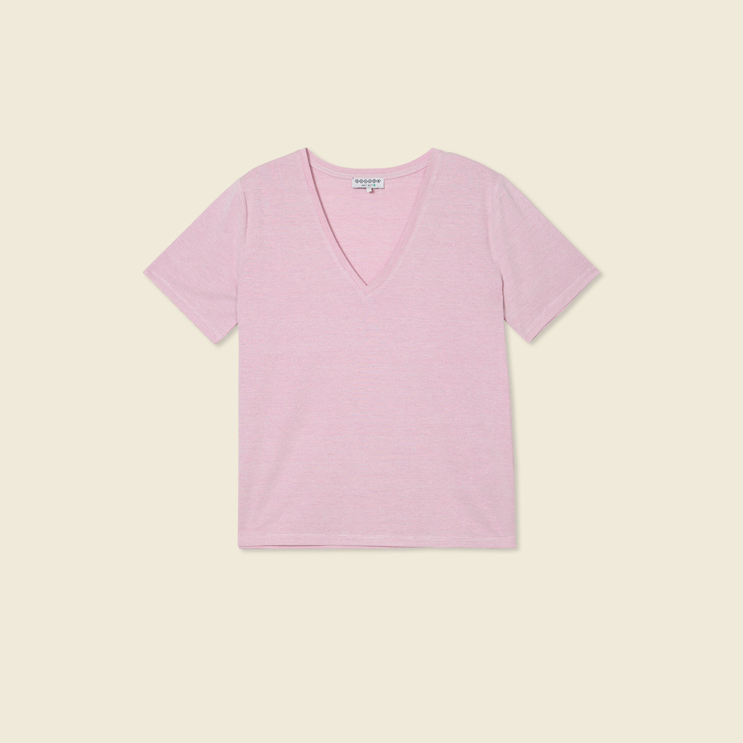 t shirt manches courtes rose clair femme T-shirt manches courtes rose clair femme