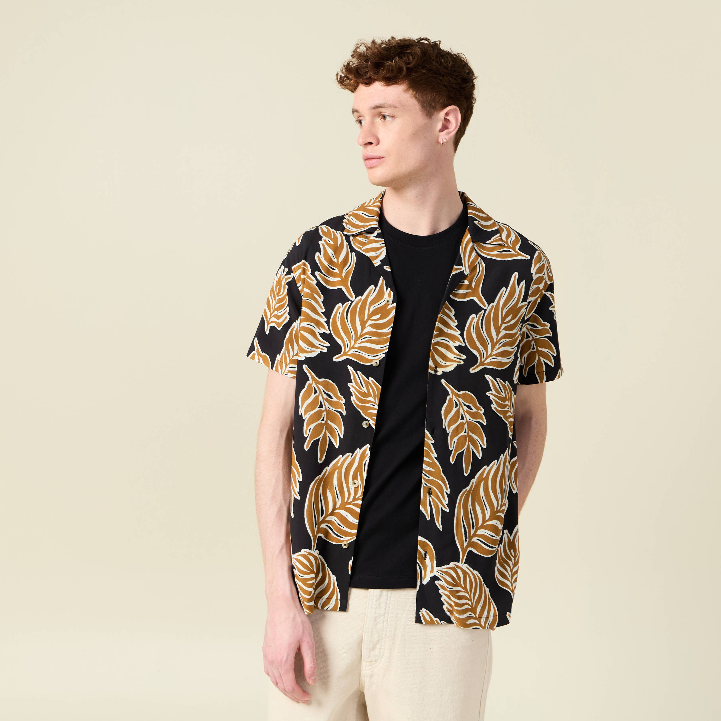 chemise manches courtes noir homme Chemise manches courtes noir homme