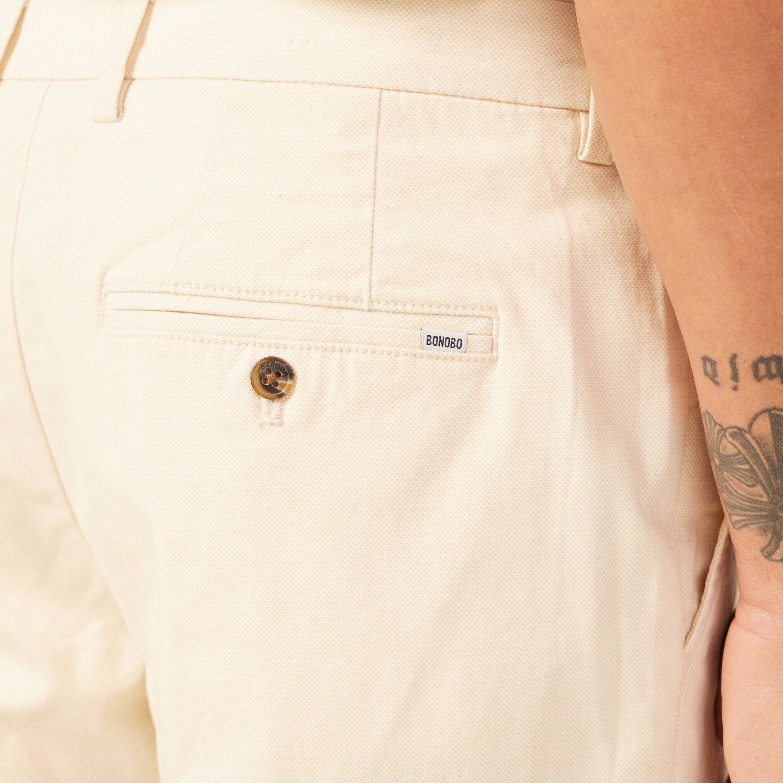 Short ecru homme