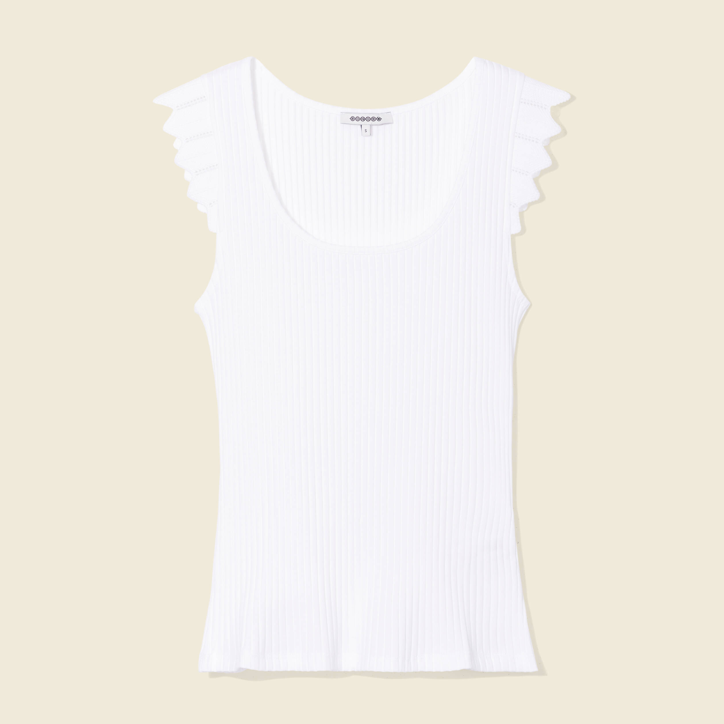 debardeur bretelles larges blanc femme Débardeur bretelles larges blanc femme