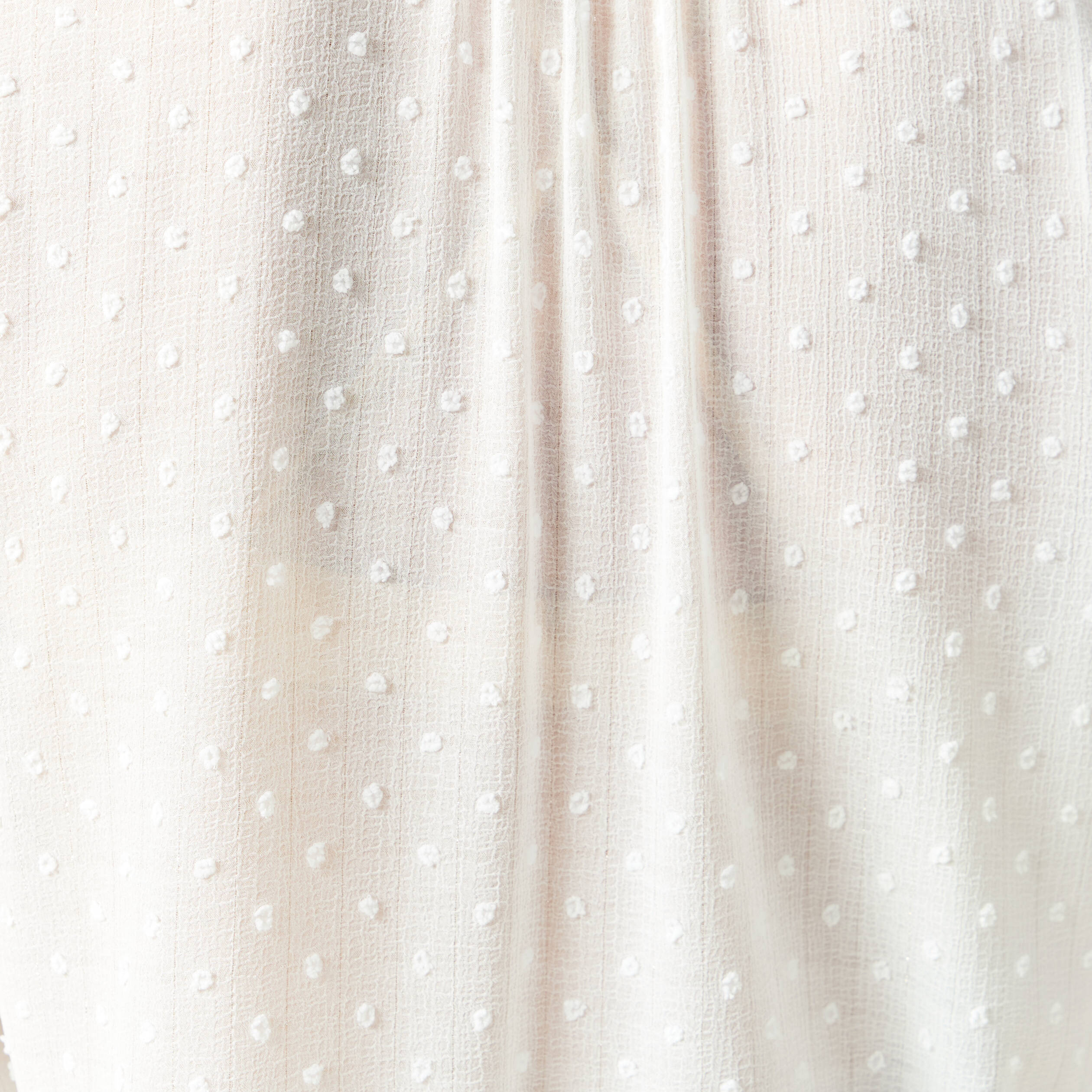 Blouse manches longues col tunisien blanc femme