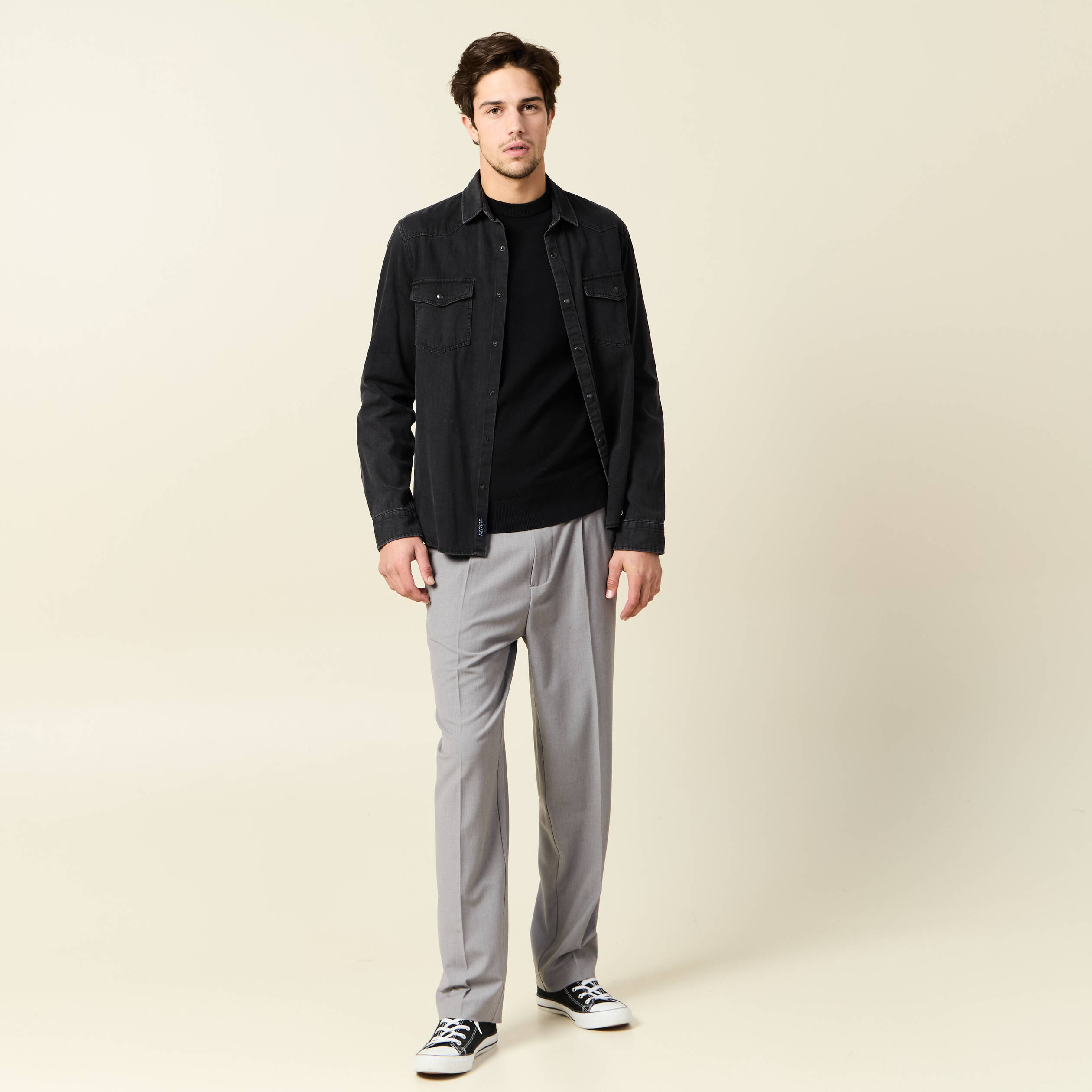 pull manches longues noir homme Pull manches longues noir homme