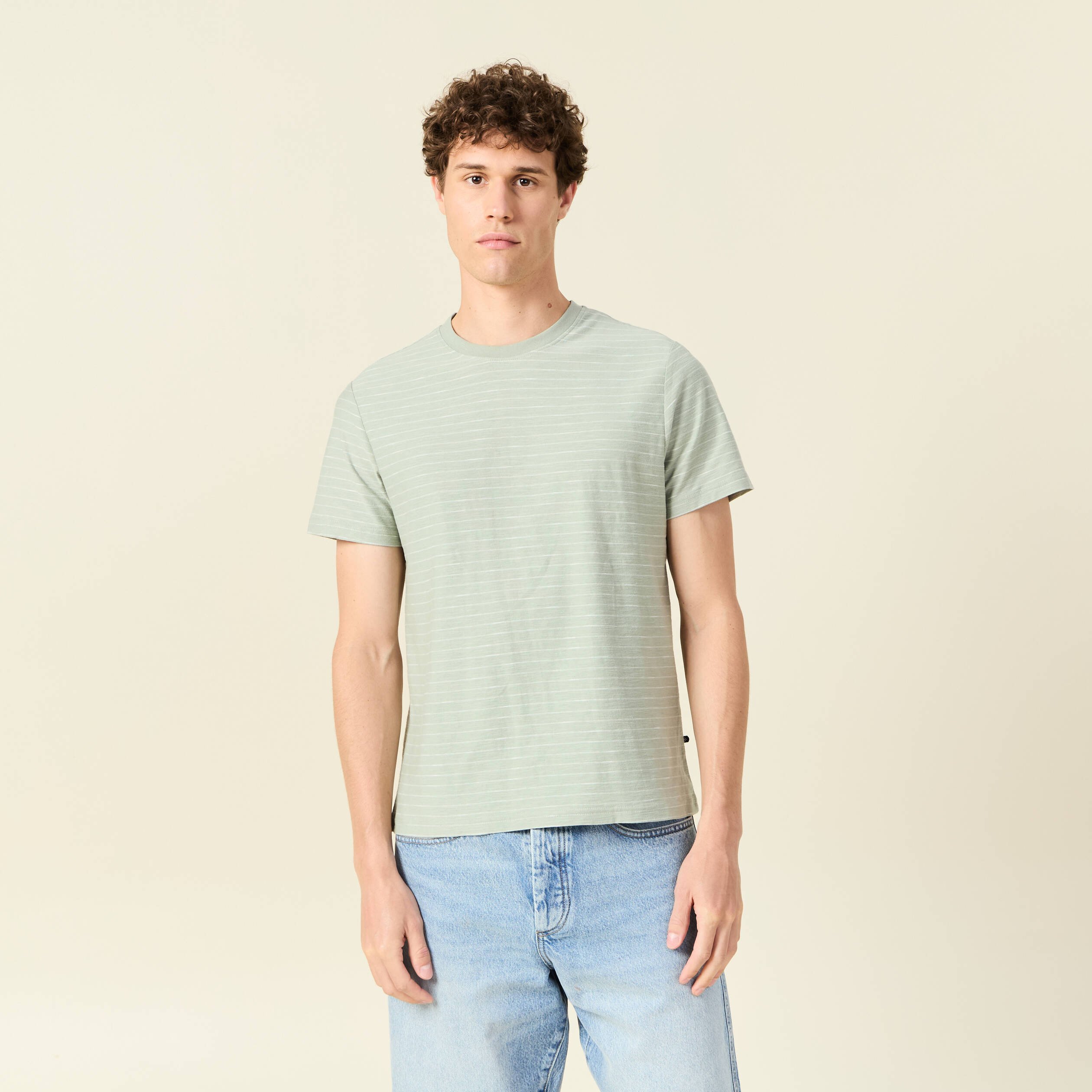 t shirt eco responsable vert olive homme T-shirt éco-responsable vert olive homme