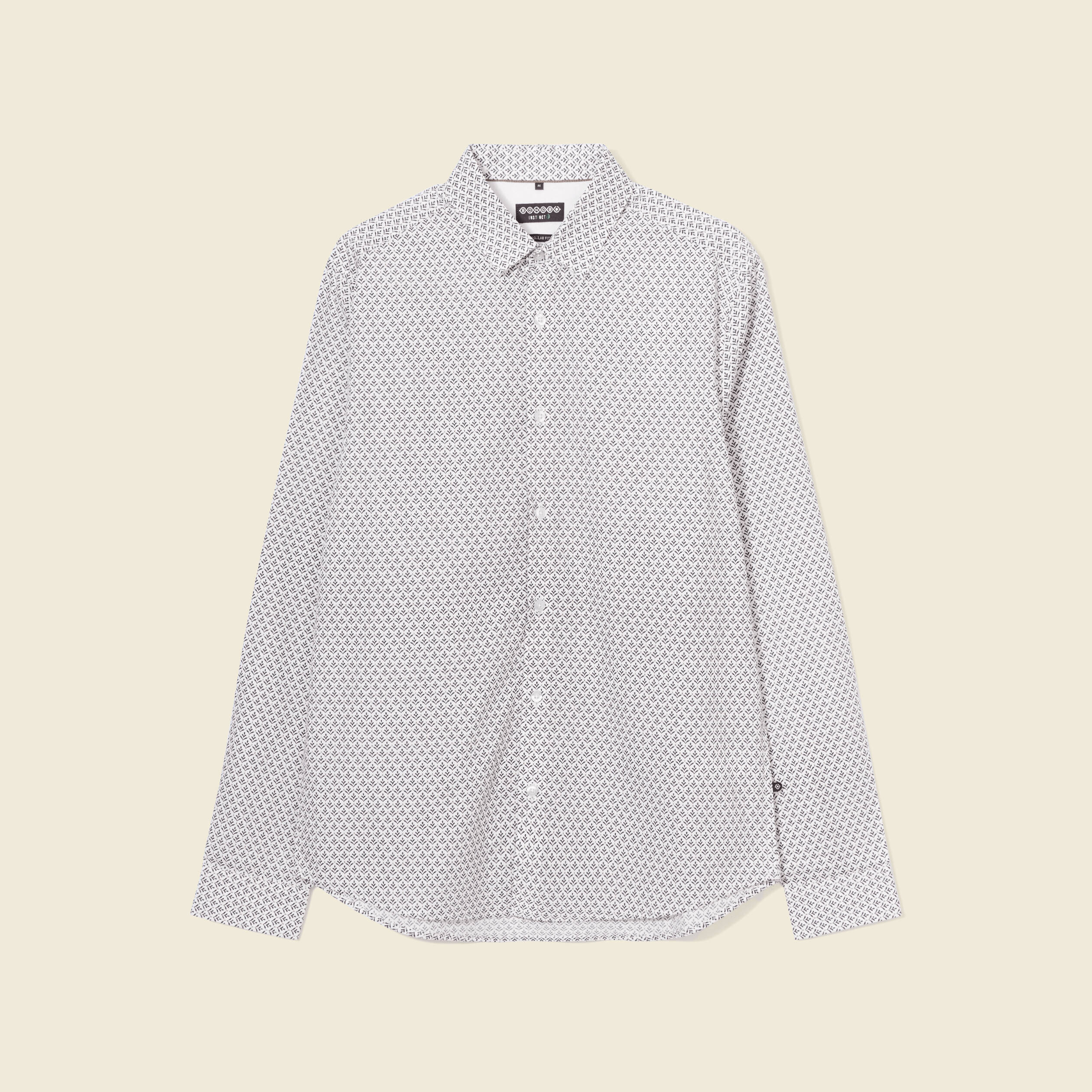 Chemise en coton manches longues blanc homme