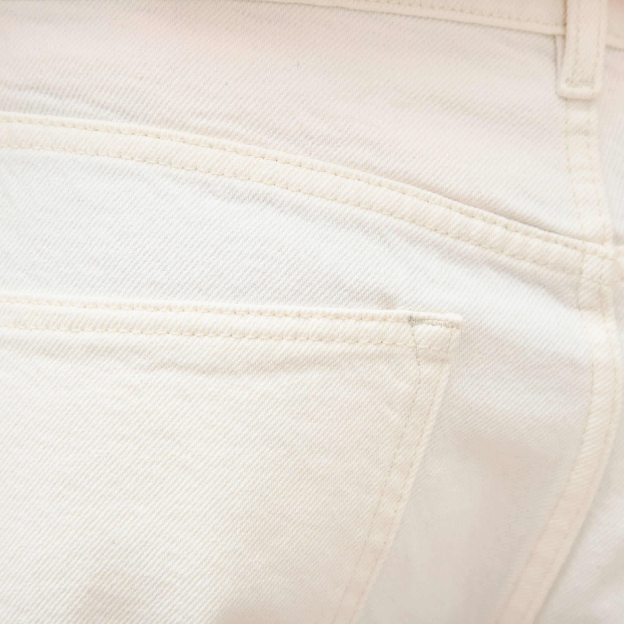 Bermuda en jean coton denim blanc homme