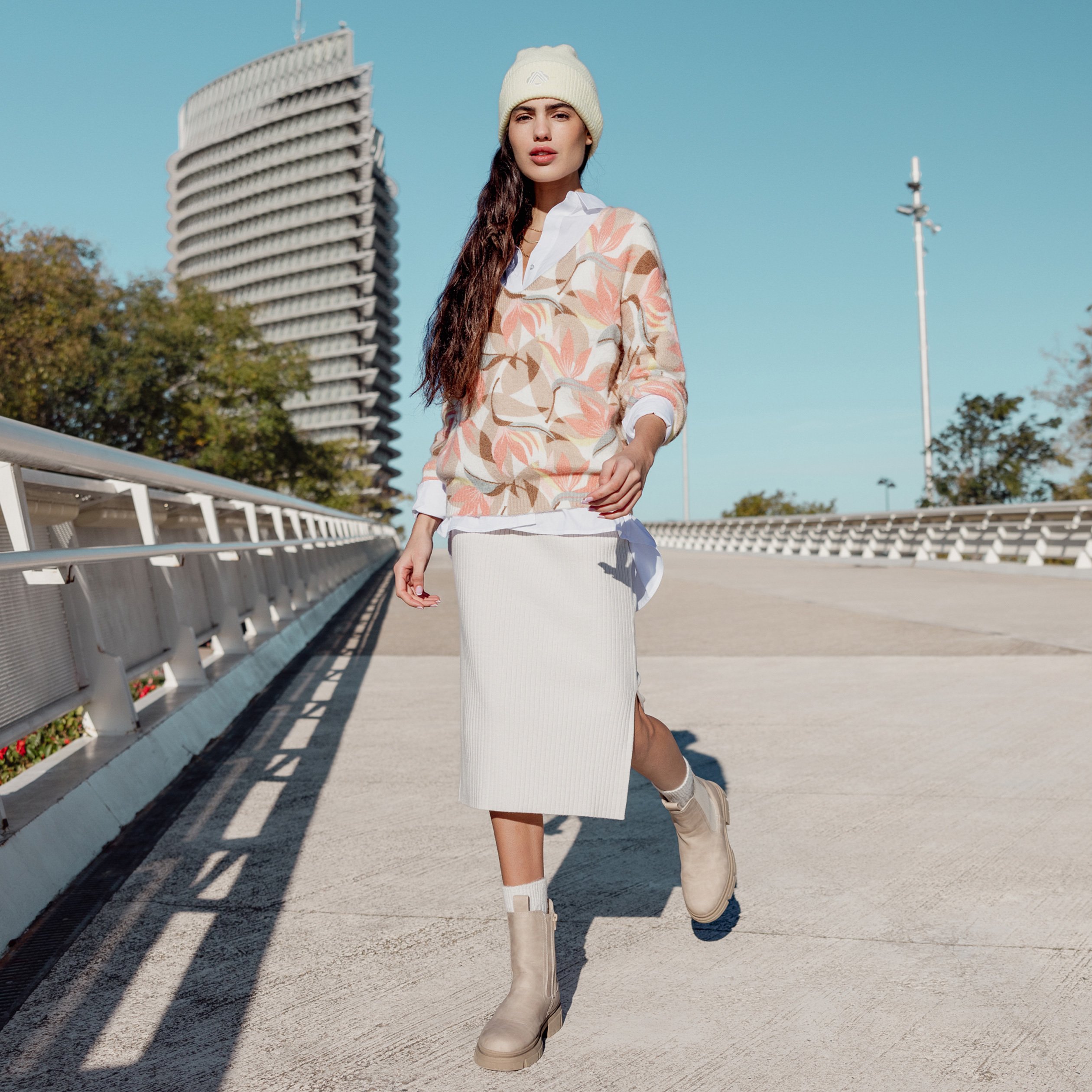 Jupe clearance beige femme