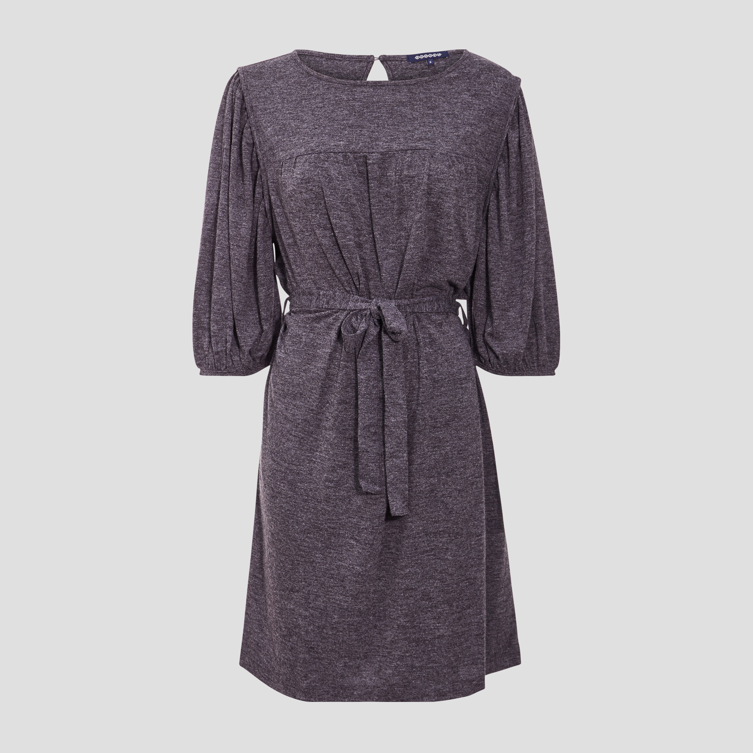 robe droite ceinturee gris fonce femme Robe droite ceinturée gris foncé femme