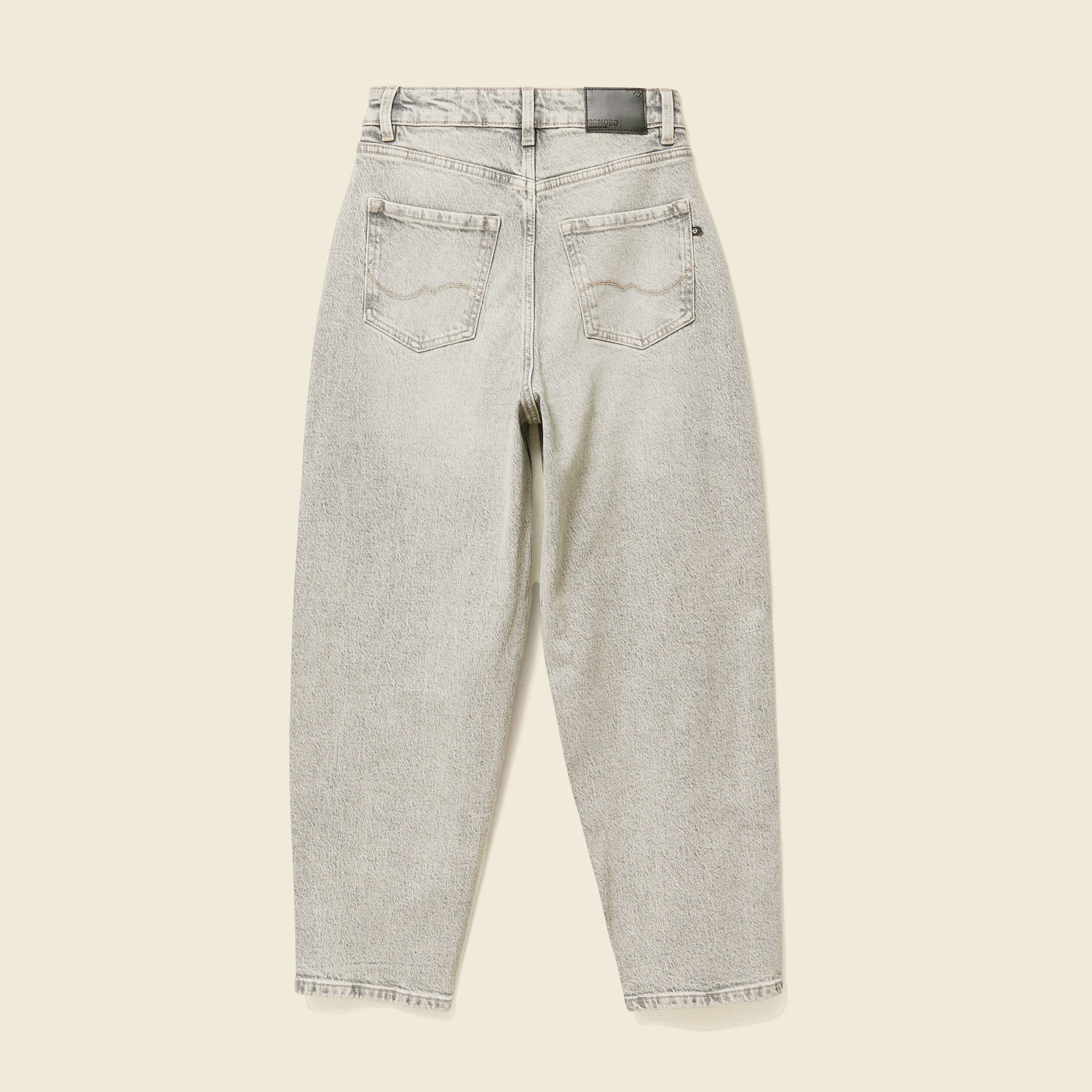jeans barrel slouchy taille haute 78eme denim gris clair femme Jeans barrel slouchy taille haute 7/8ème denim gris clair femme