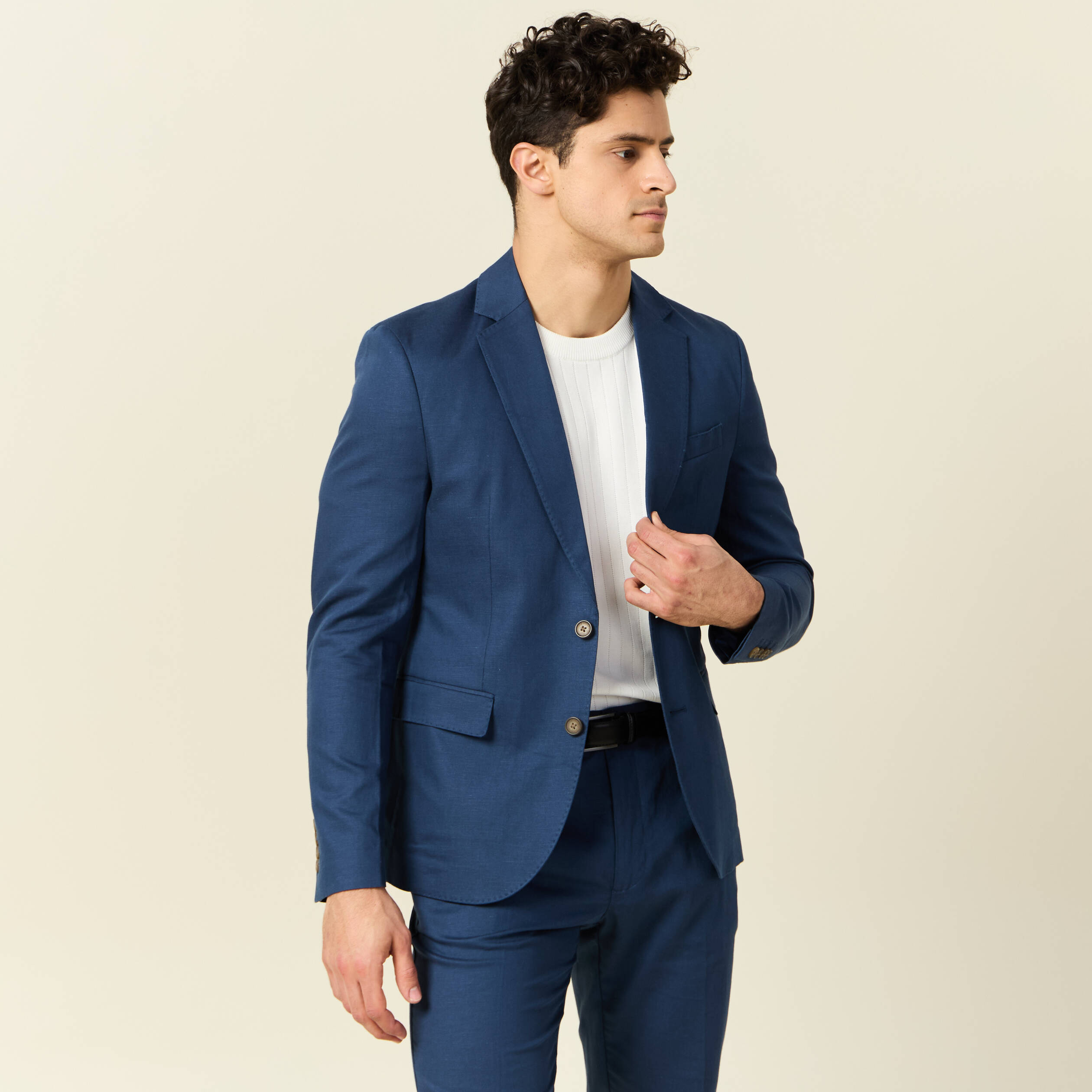 veste blazer cintre bleu fonce homme Veste blazer cintré bleu foncé homme