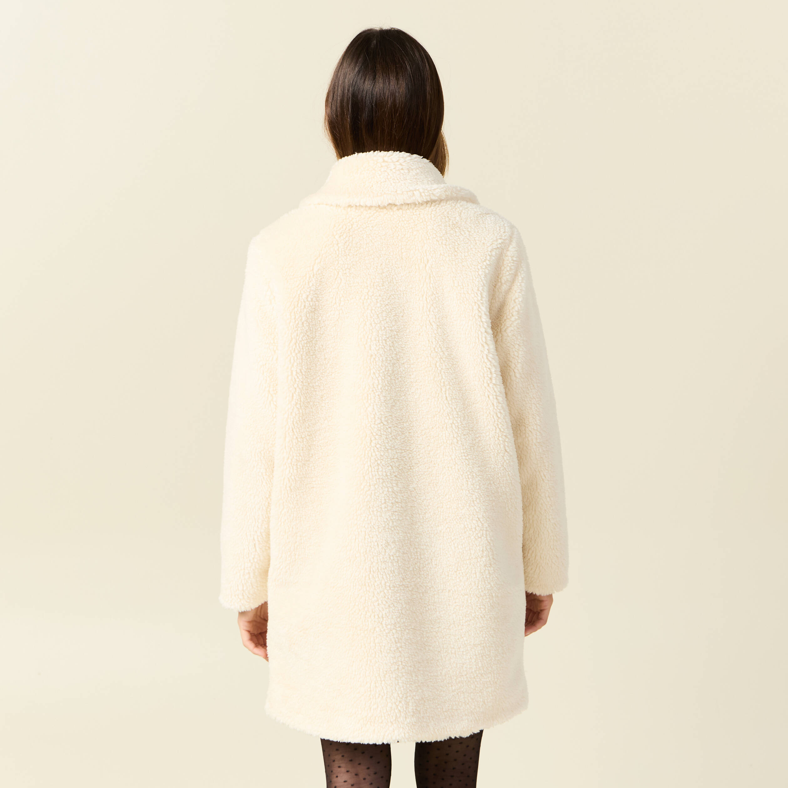 manteau long laine mouton creme femme Manteau long laine mouton creme femme
