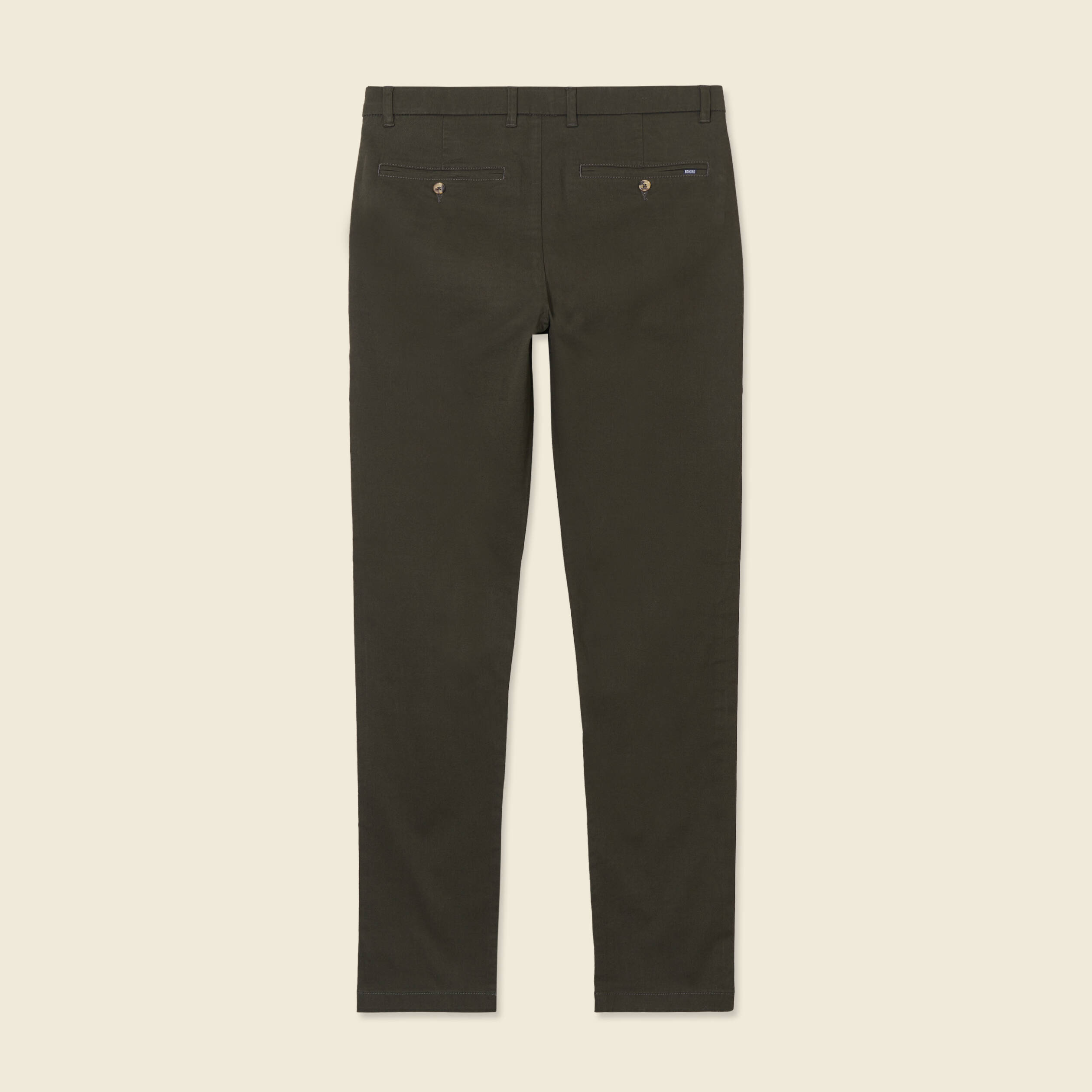 Pantalon chino longueur 32 vert kaki homme