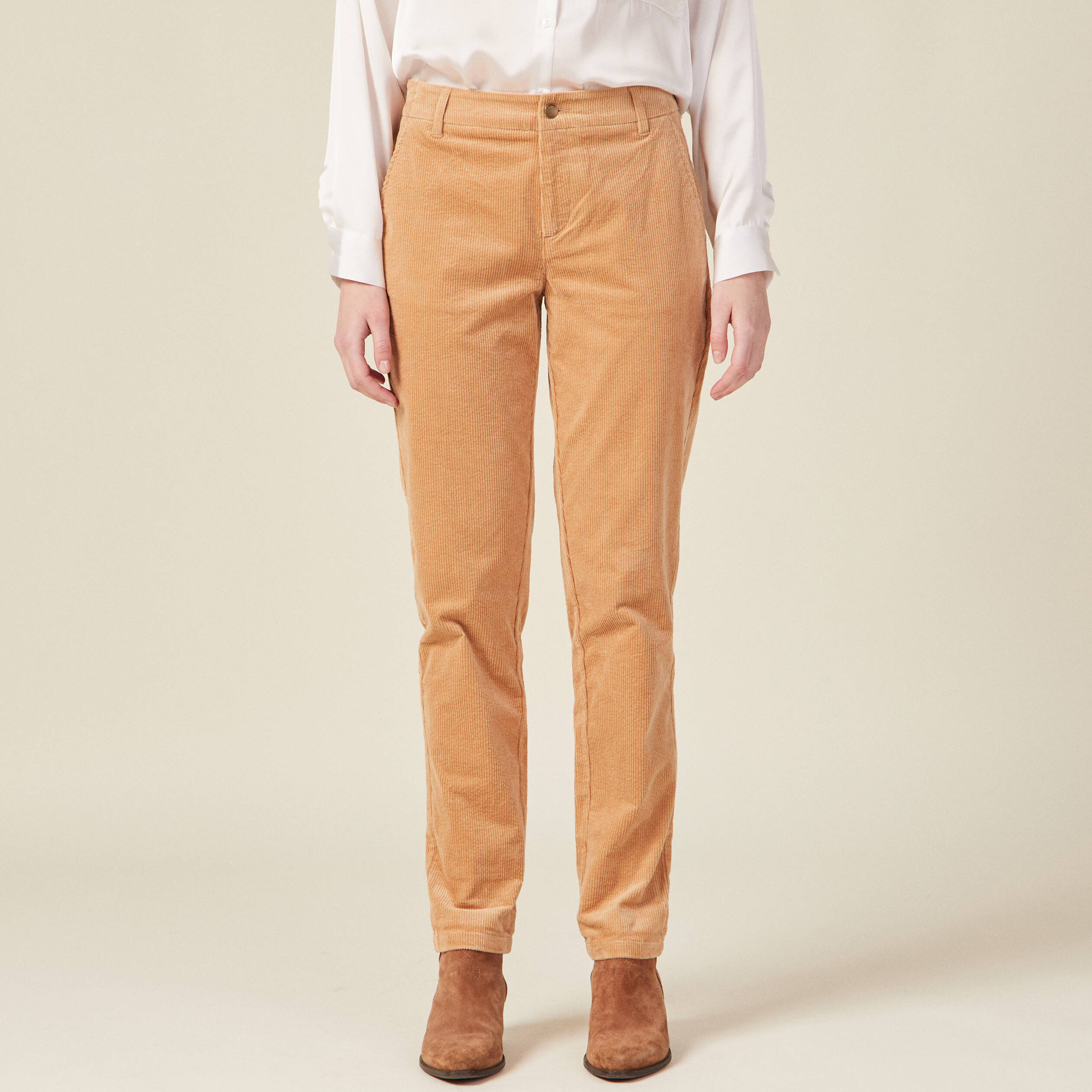 Pantalon chino homme, côtelé