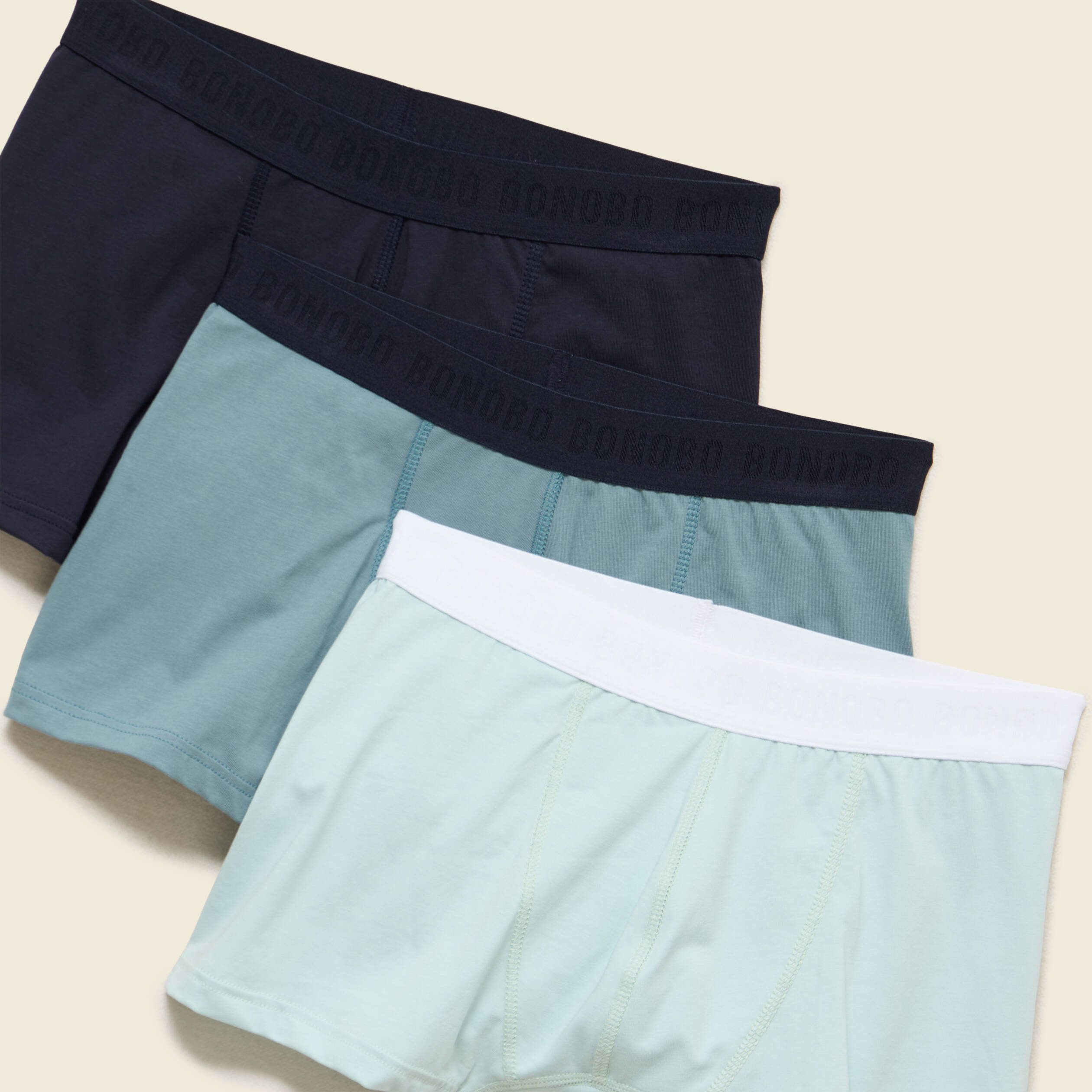 Lot de 3 boxers bleu gris homme