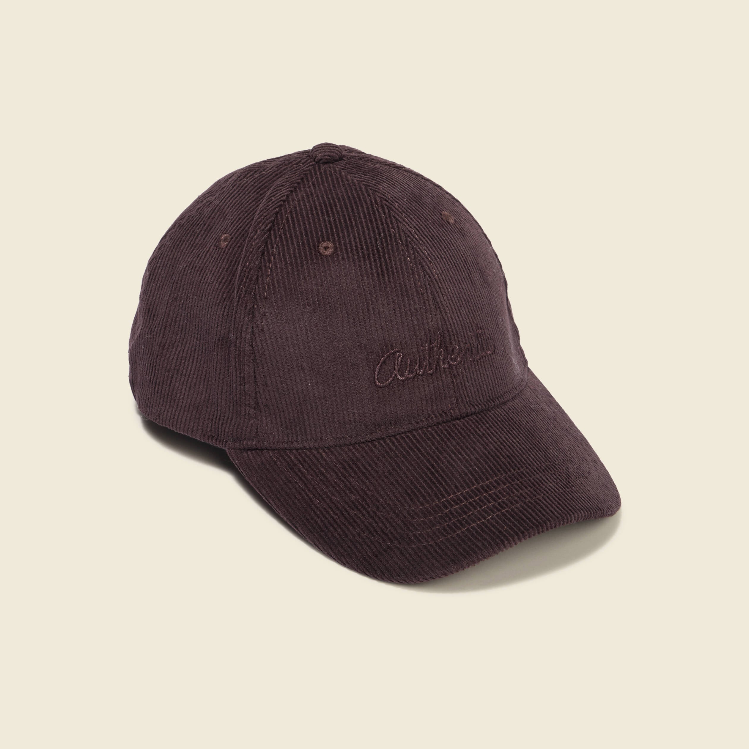 Casquette velours en coton bordeaux homme