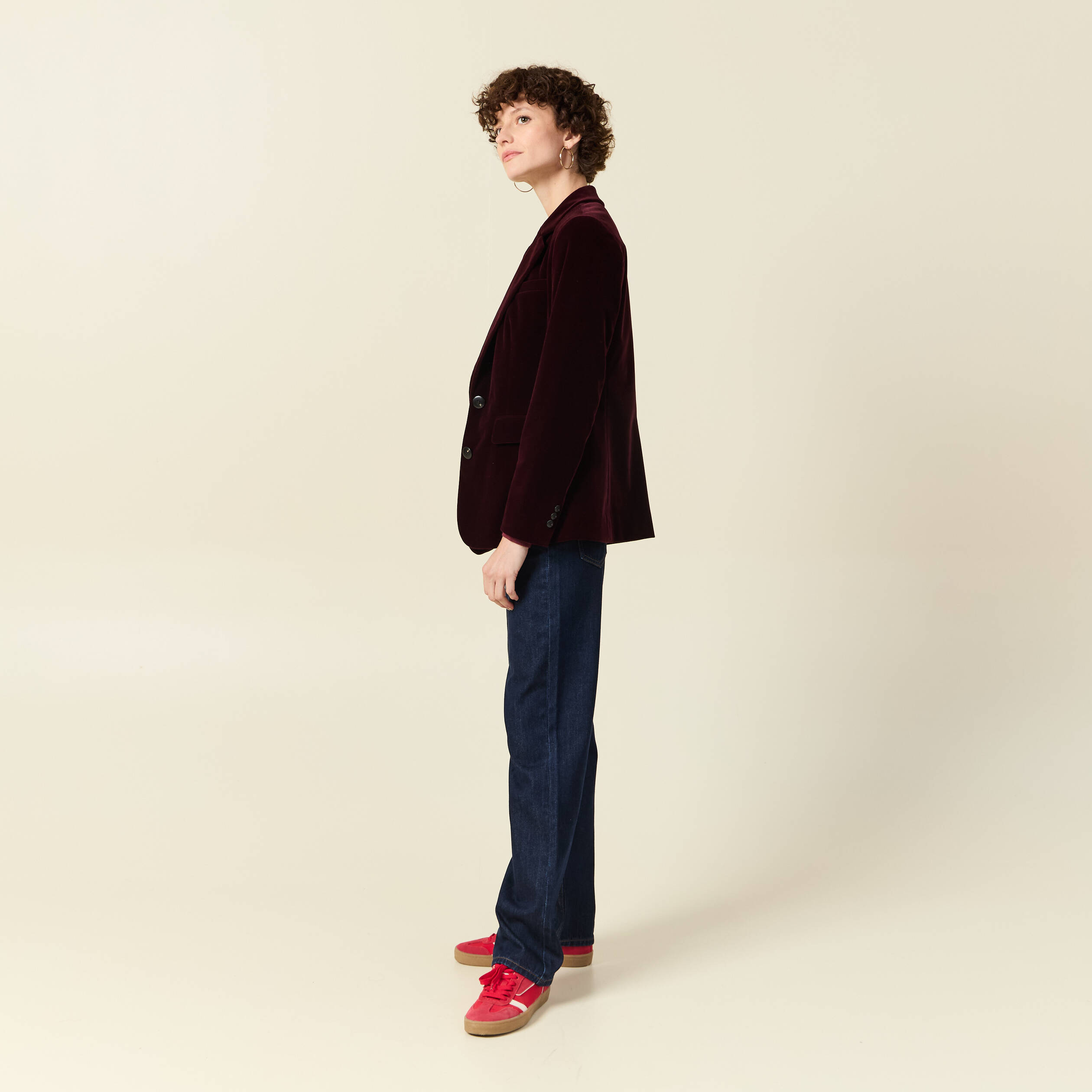 veste blazer velours bordeaux femme Veste blazer velours bordeaux femme