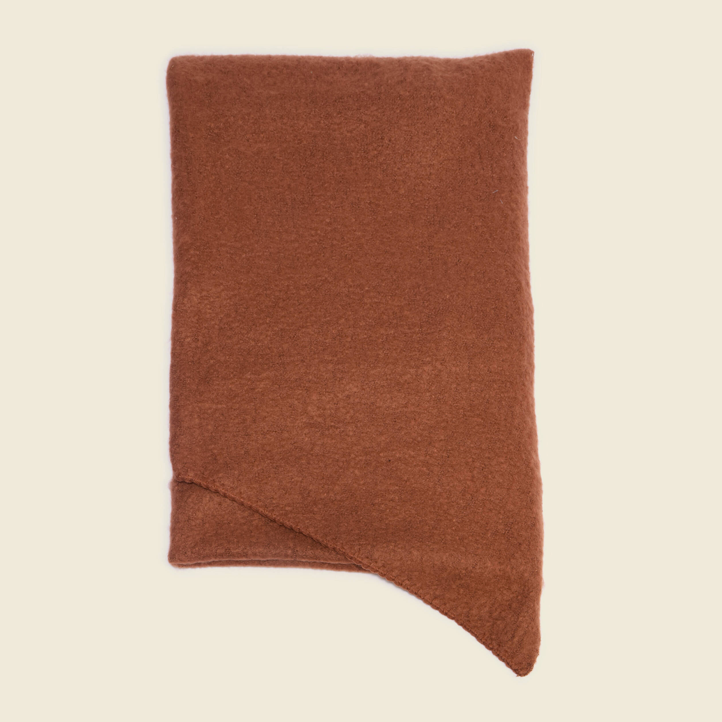 &Eacute;charpe maille duveteuse marron cognac femme