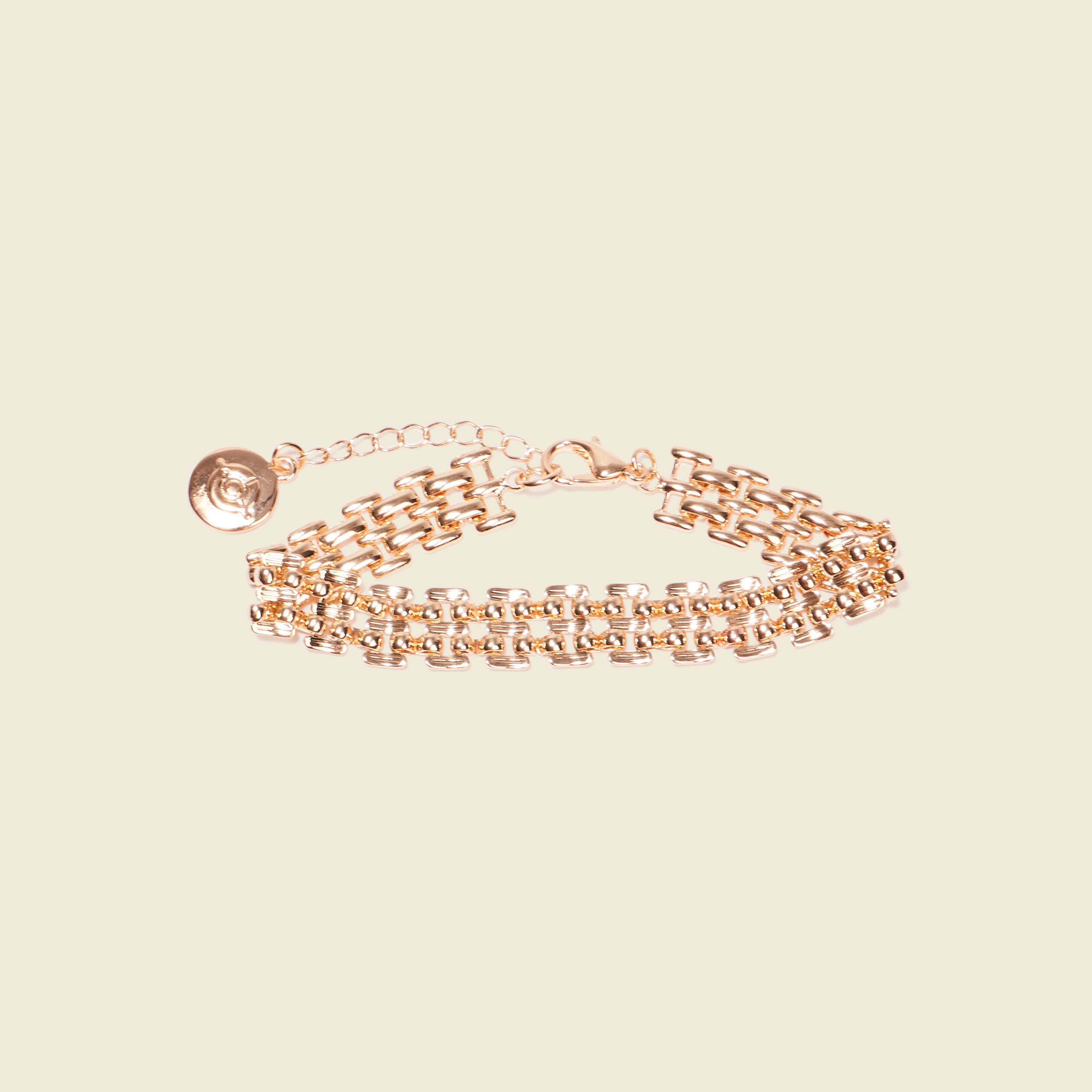bracelet effet chaine couleur or femme Bracelet effet chaîne couleur or femme