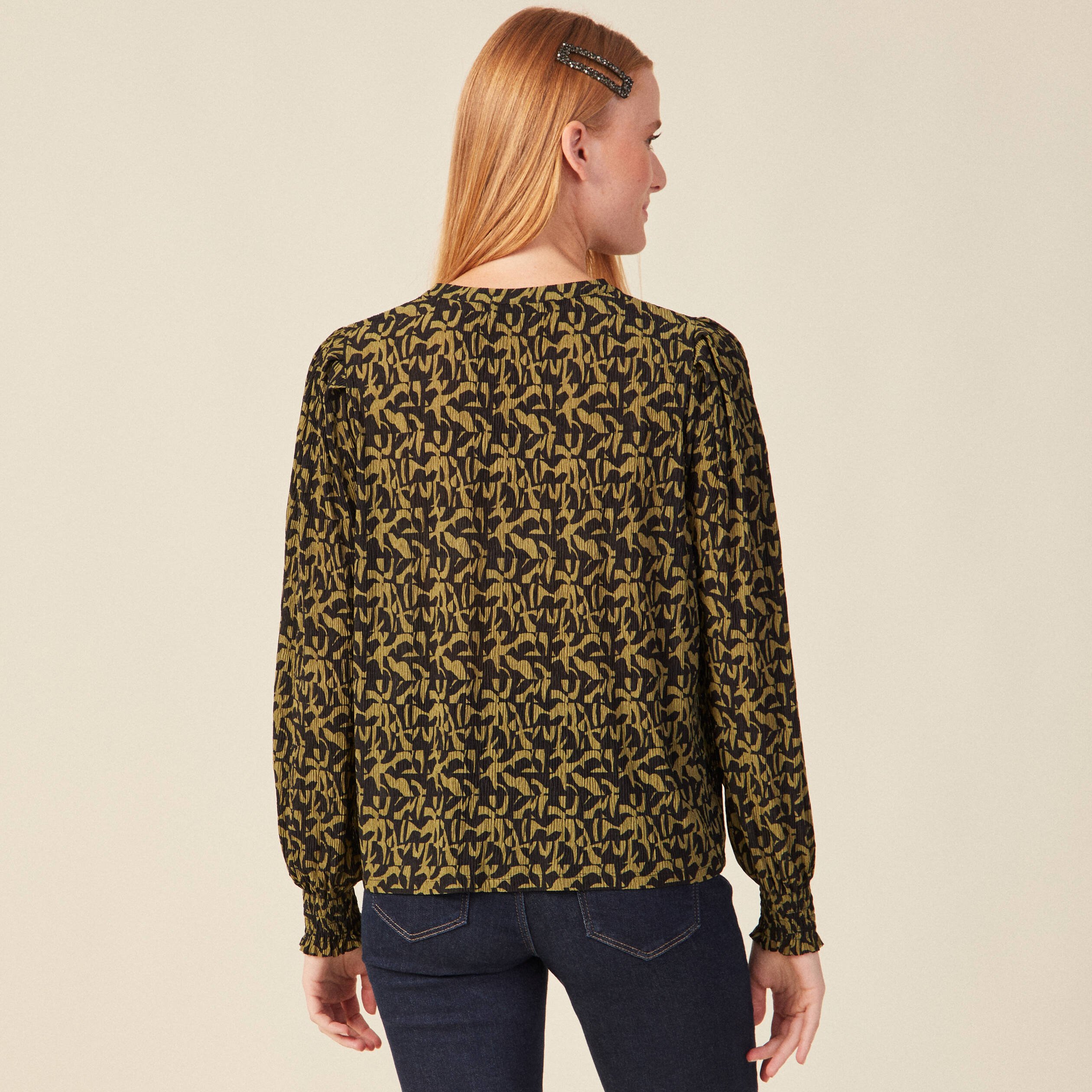 T-shirt éco-responsable vert kaki femme