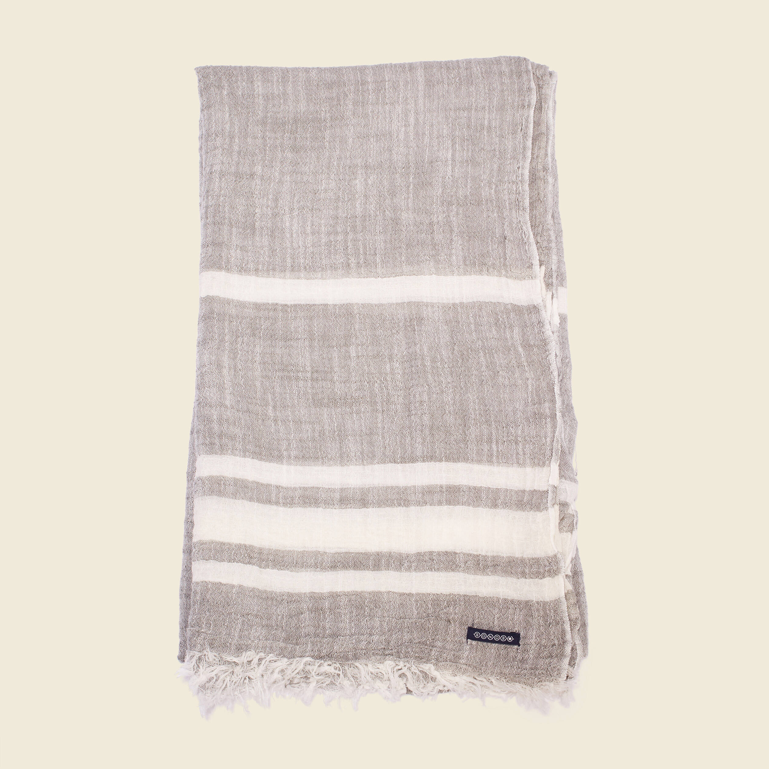 foulard a franges vert olive homme Foulard à franges vert olive homme