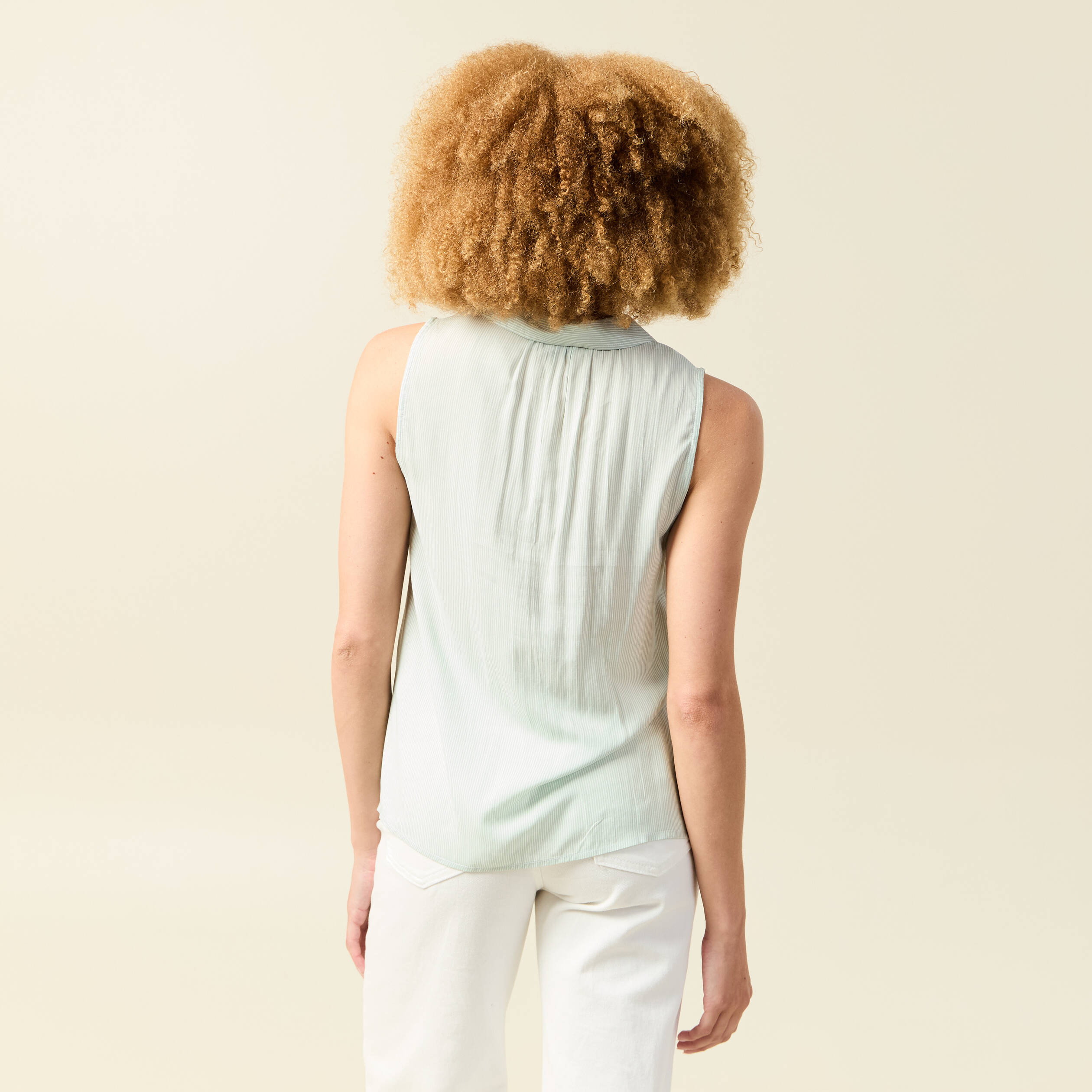 blouse sans manches vert olive femme Blouse sans manches vert olive femme