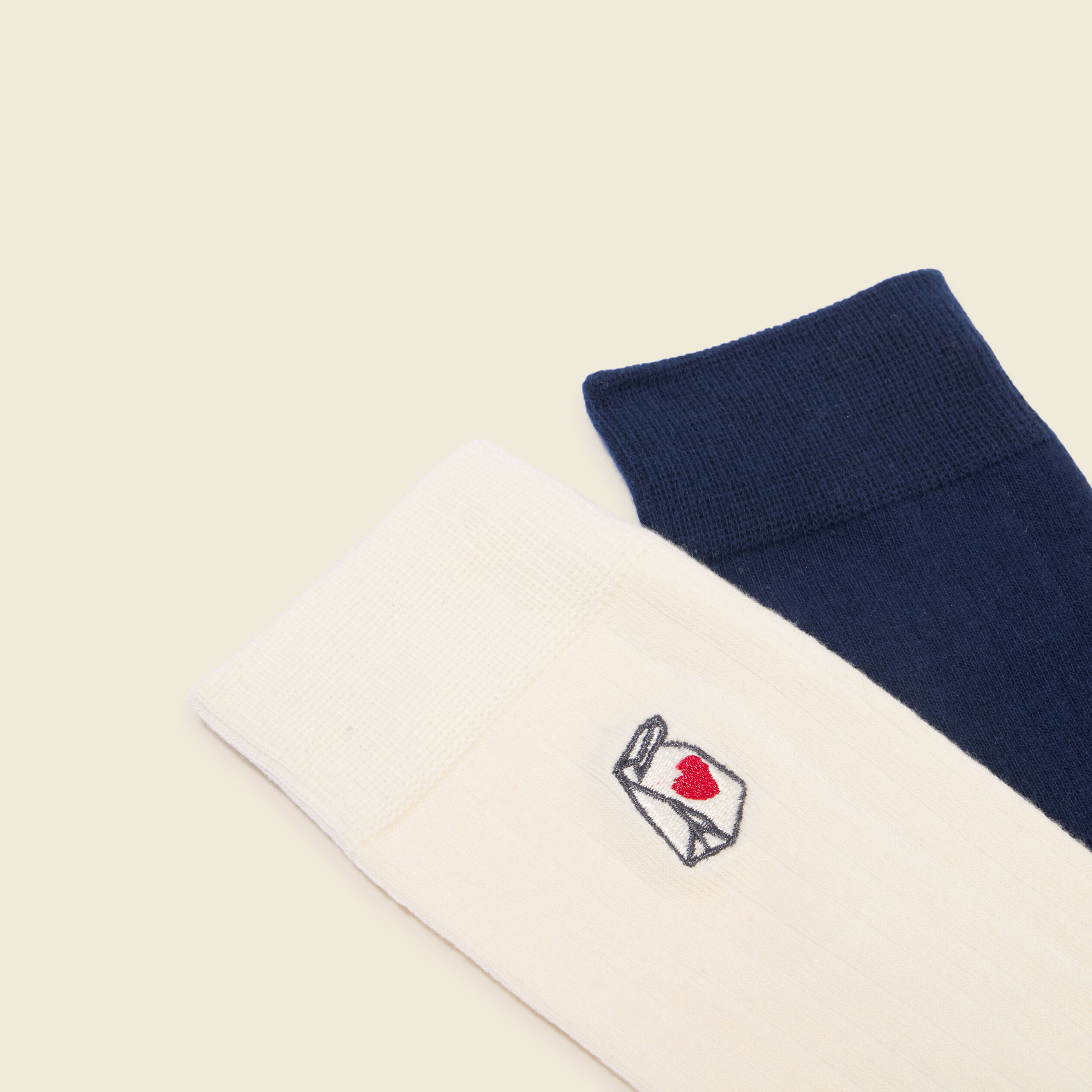 Lot de 2 paires de chaussettes bleu marine homme