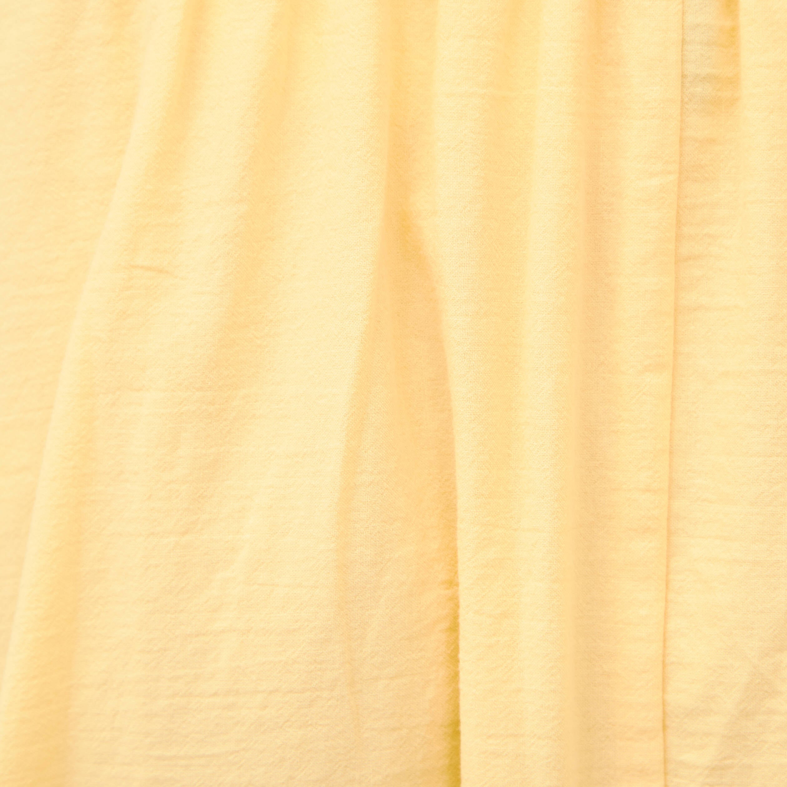 Jupe longue &eacute;vas&eacute;e en coton doubl&eacute;e jaune clair femme
