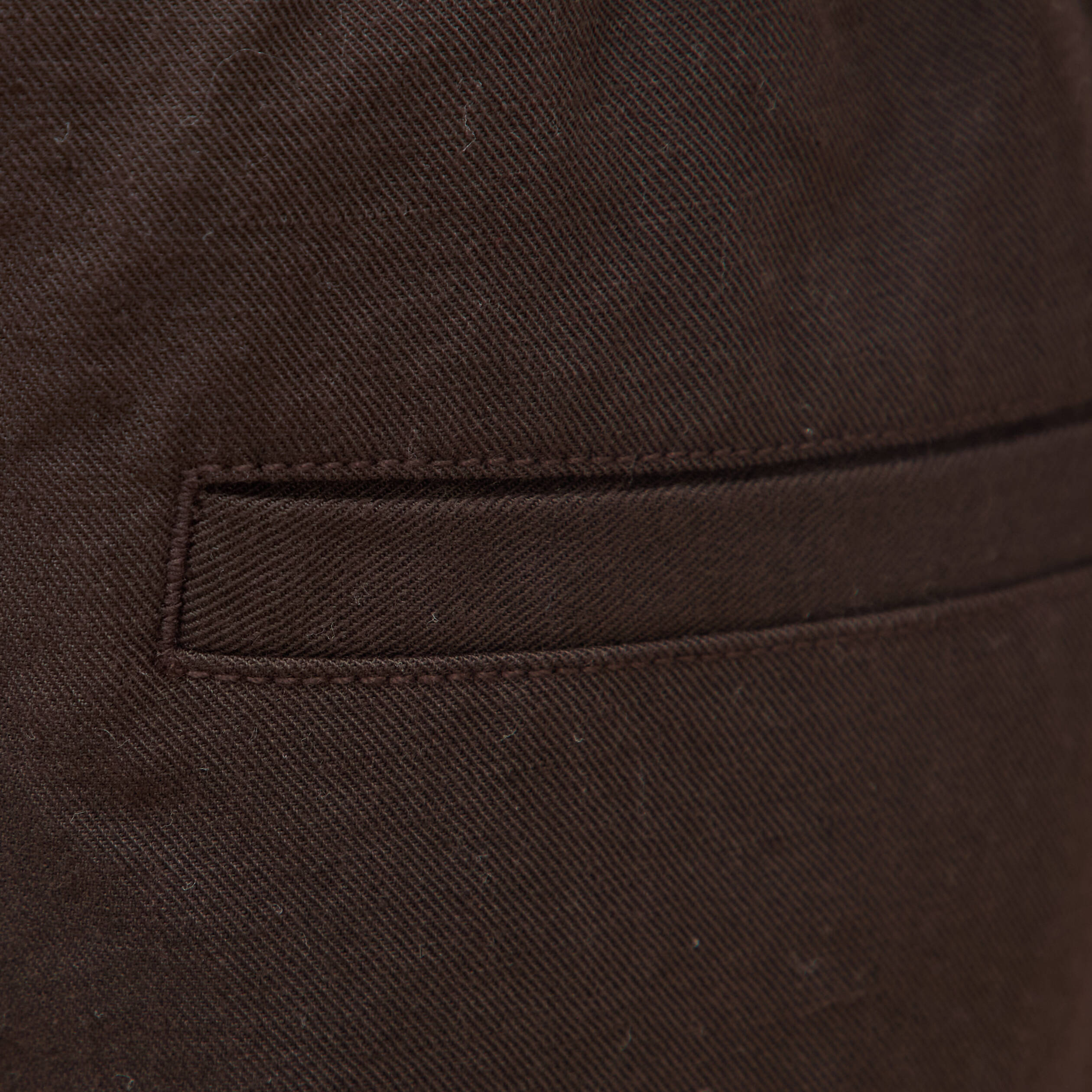 Pantalon coupe straight marron fonc&eacute; homme