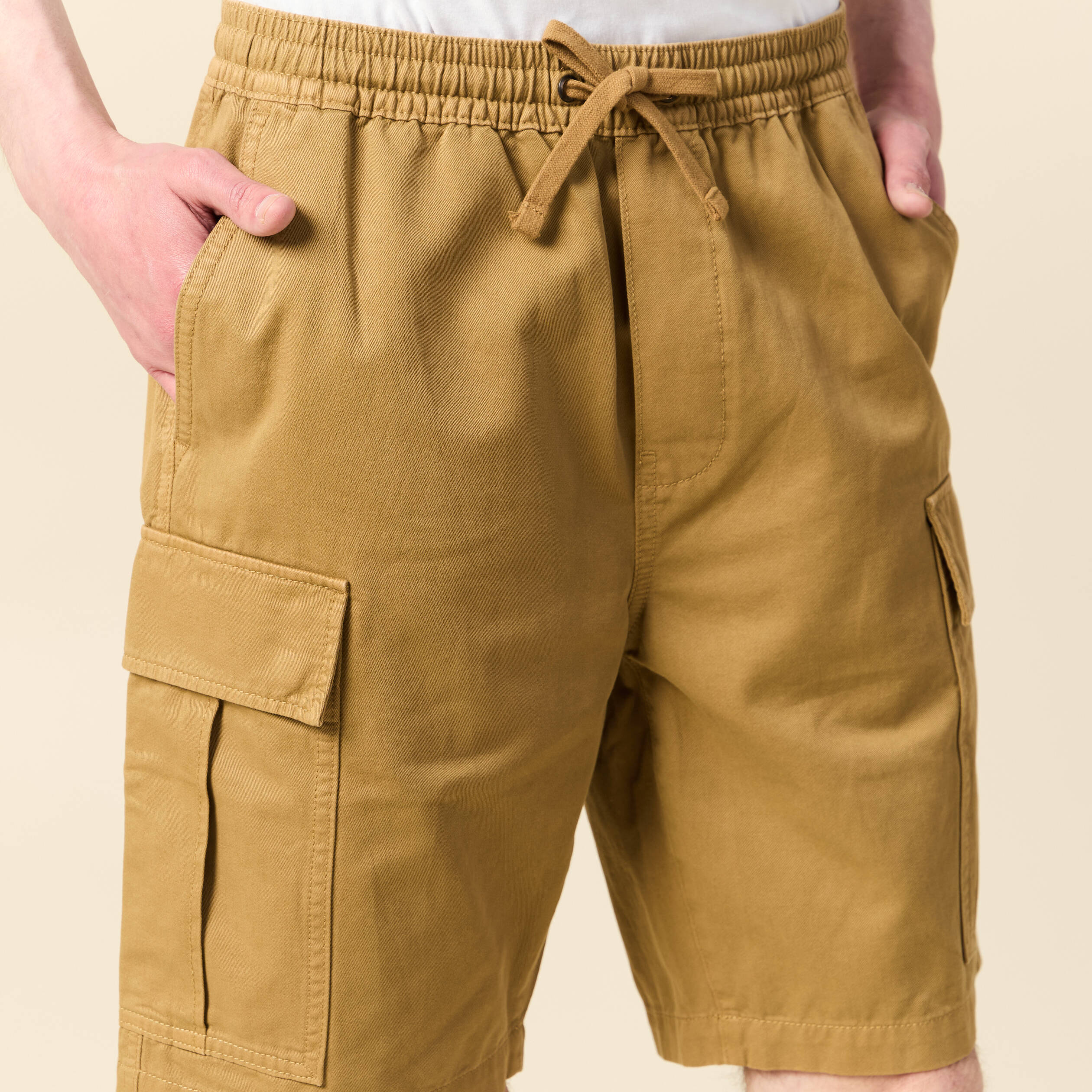 bermuda droit cargo camel homme Bermuda droit cargo camel homme