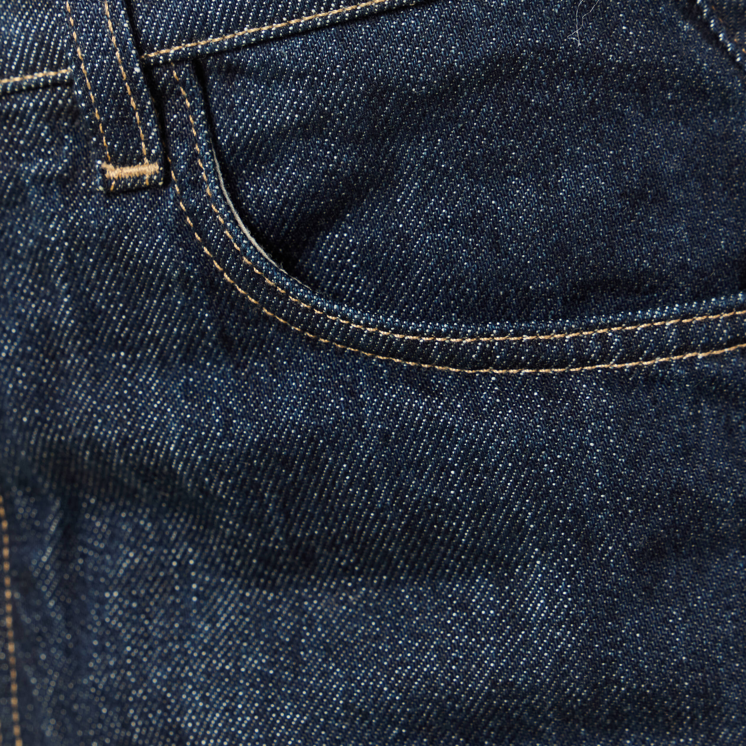 Jeans straight taille haute denim brut rinse femme