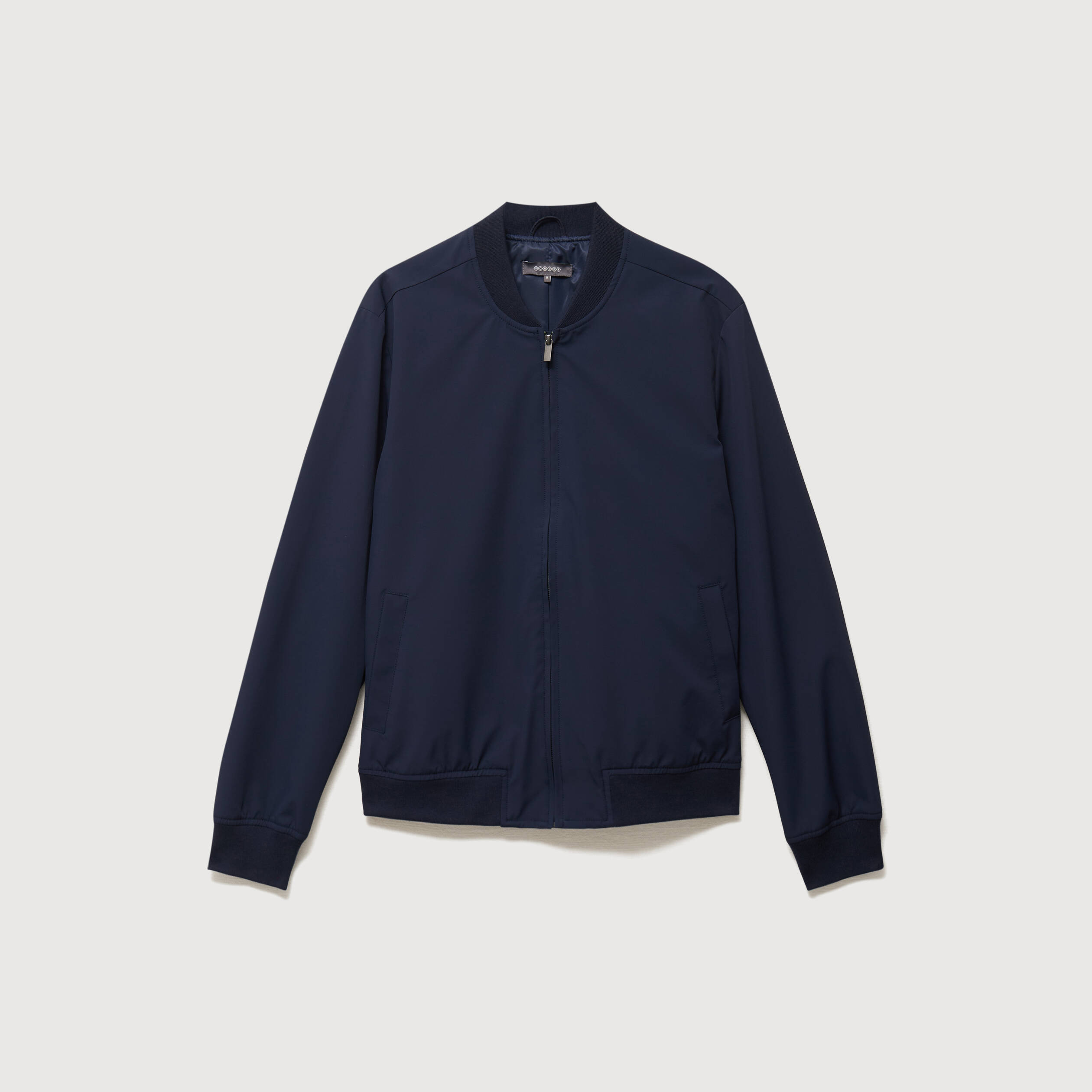 Blouson manches longues doubl&eacute; bleu marine homme