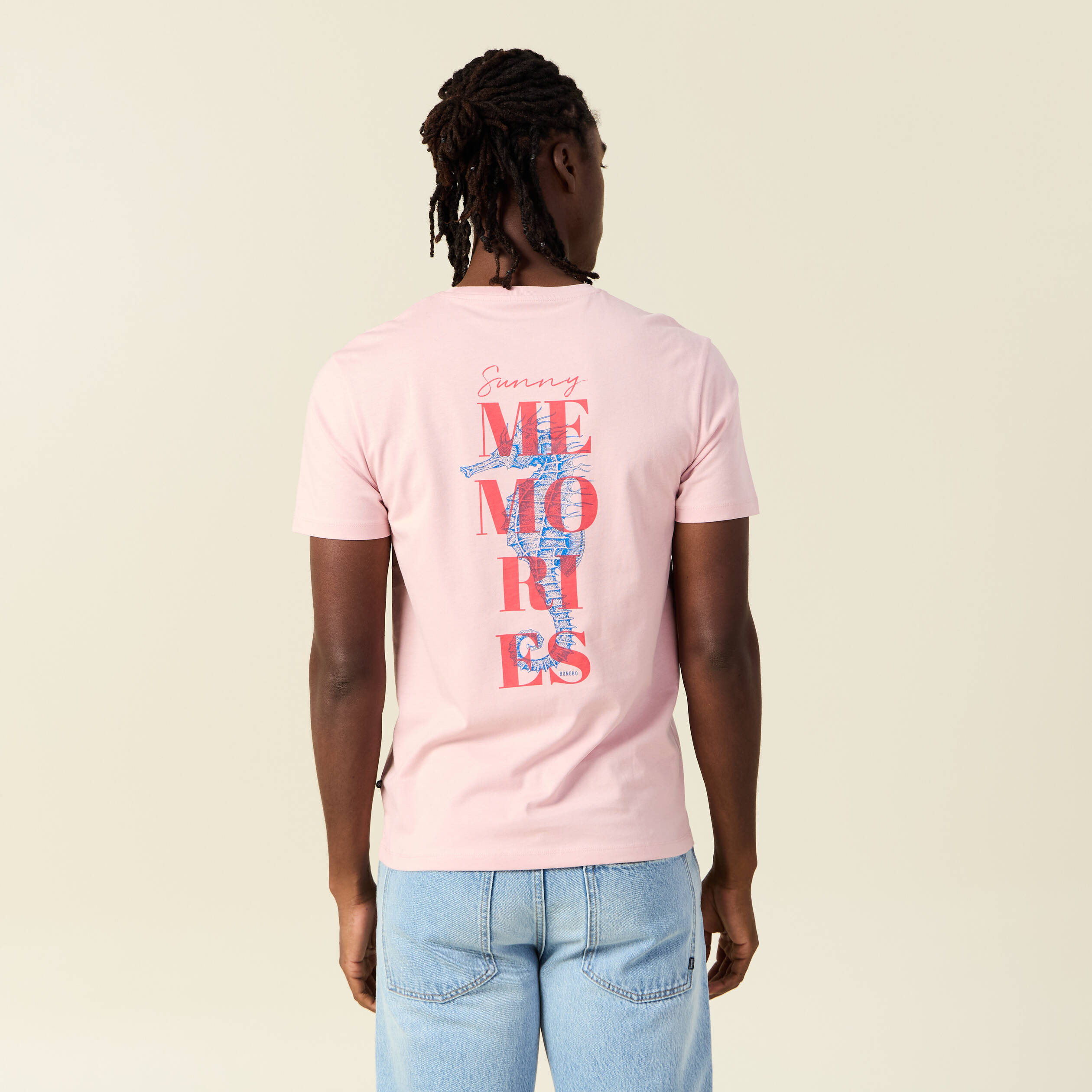 t shirt manches courtes rose pastel homme T-shirt manches courtes rose pastel homme