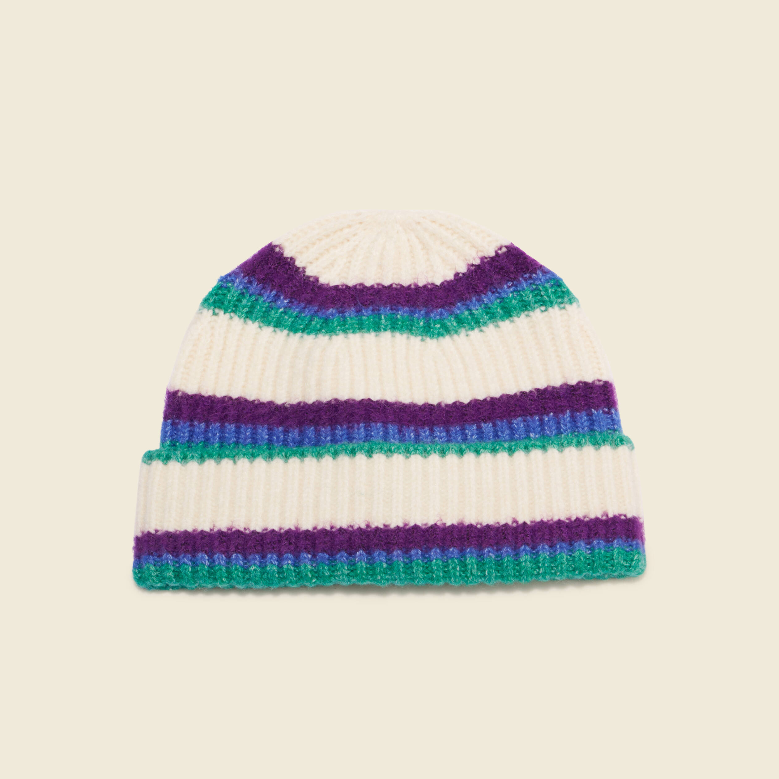 Bonnet tricoté ecru femme